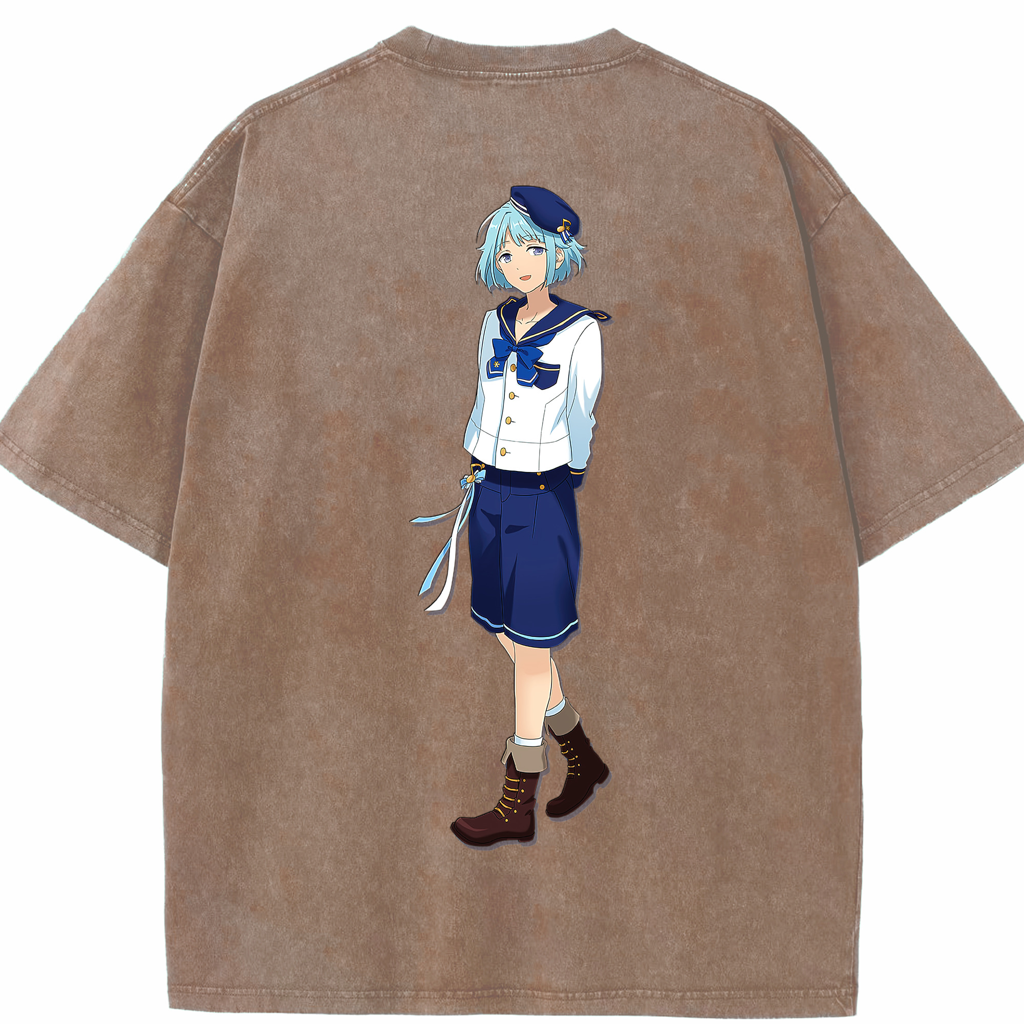 （画像用） あんさんぶるスターズ! Ensemble Stars 綿100% ヴィンテージ風 半袖Tシャツ（背面プリント）
