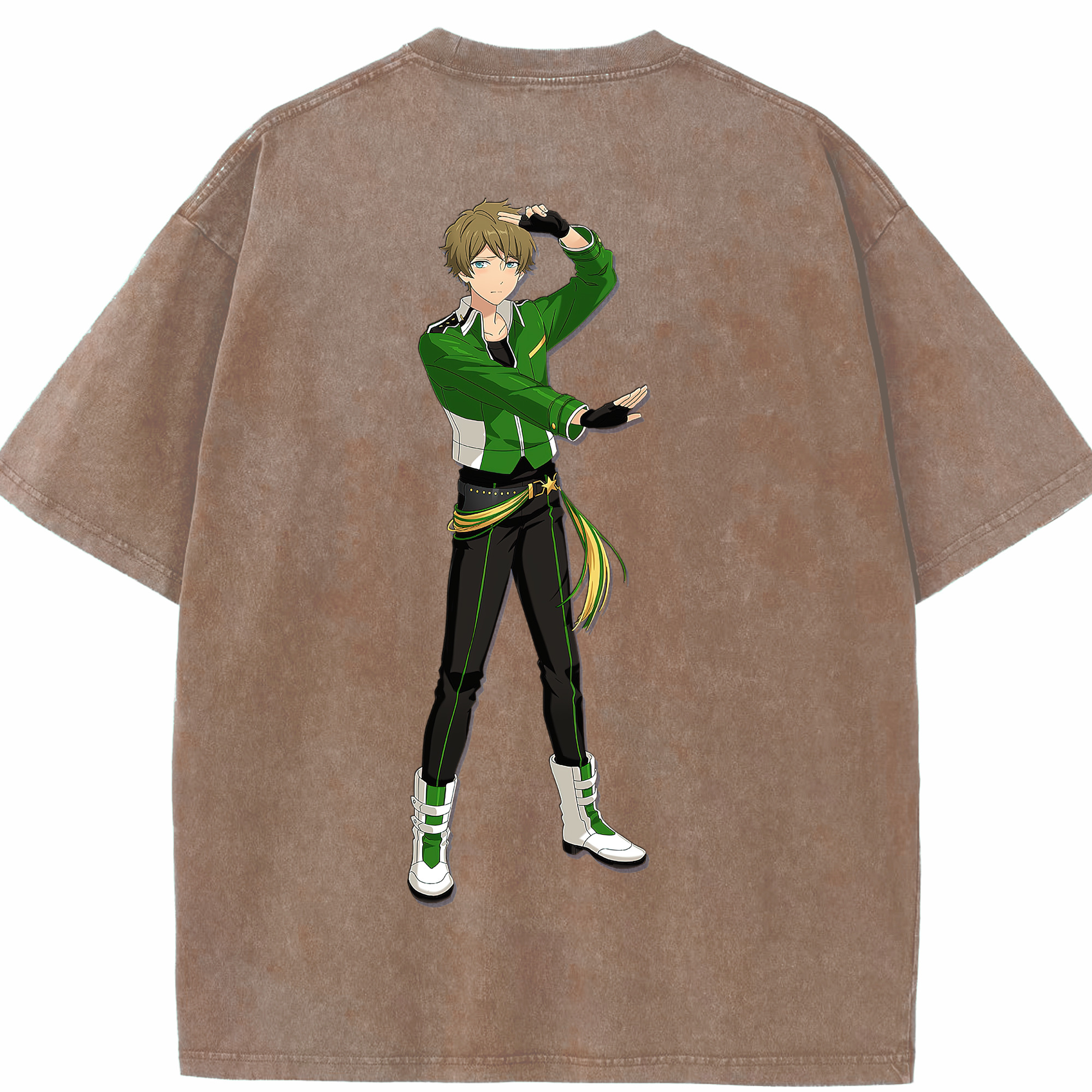 （画像用） あんさんぶるスターズ! Ensemble Stars 綿100% ヴィンテージ風 半袖Tシャツ（背面プリント）