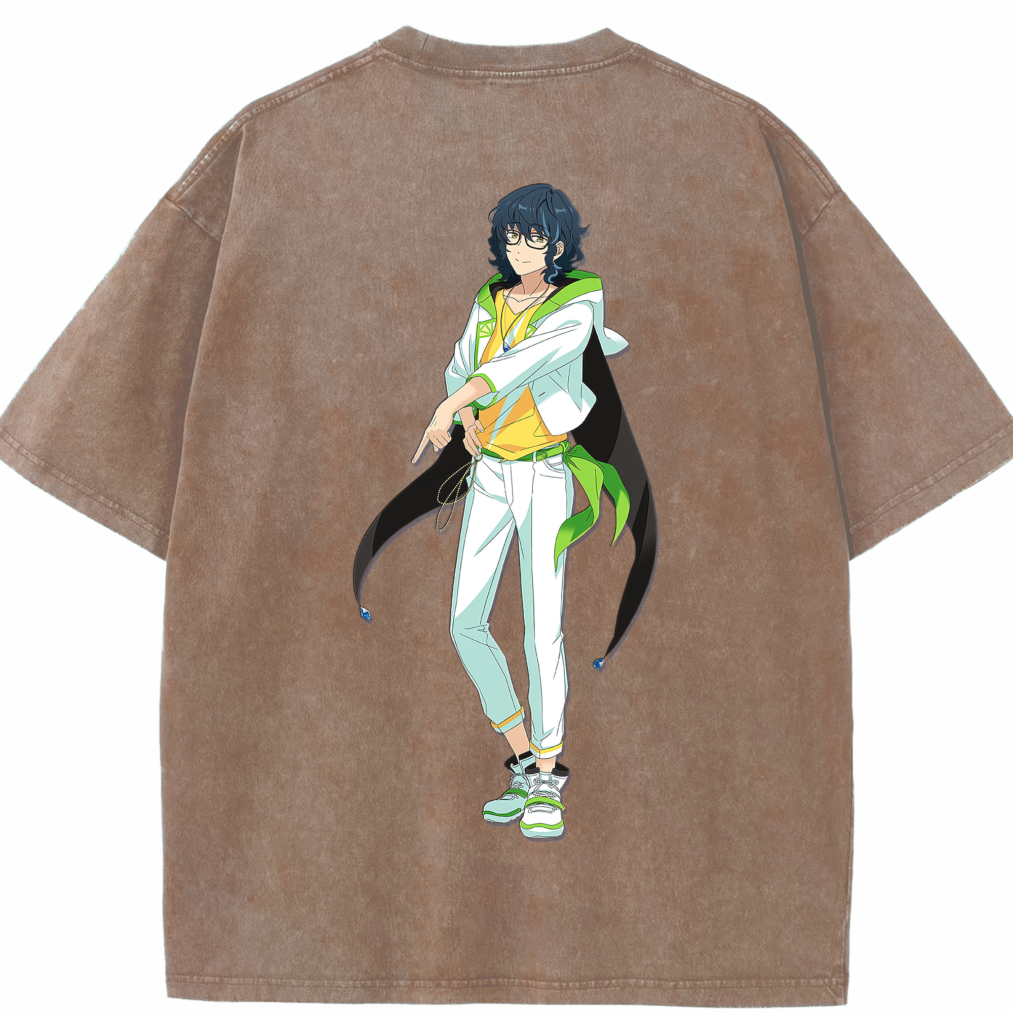 （画像用） あんさんぶるスターズ! Ensemble Stars 綿100% ヴィンテージ風 半袖Tシャツ（背面プリント）