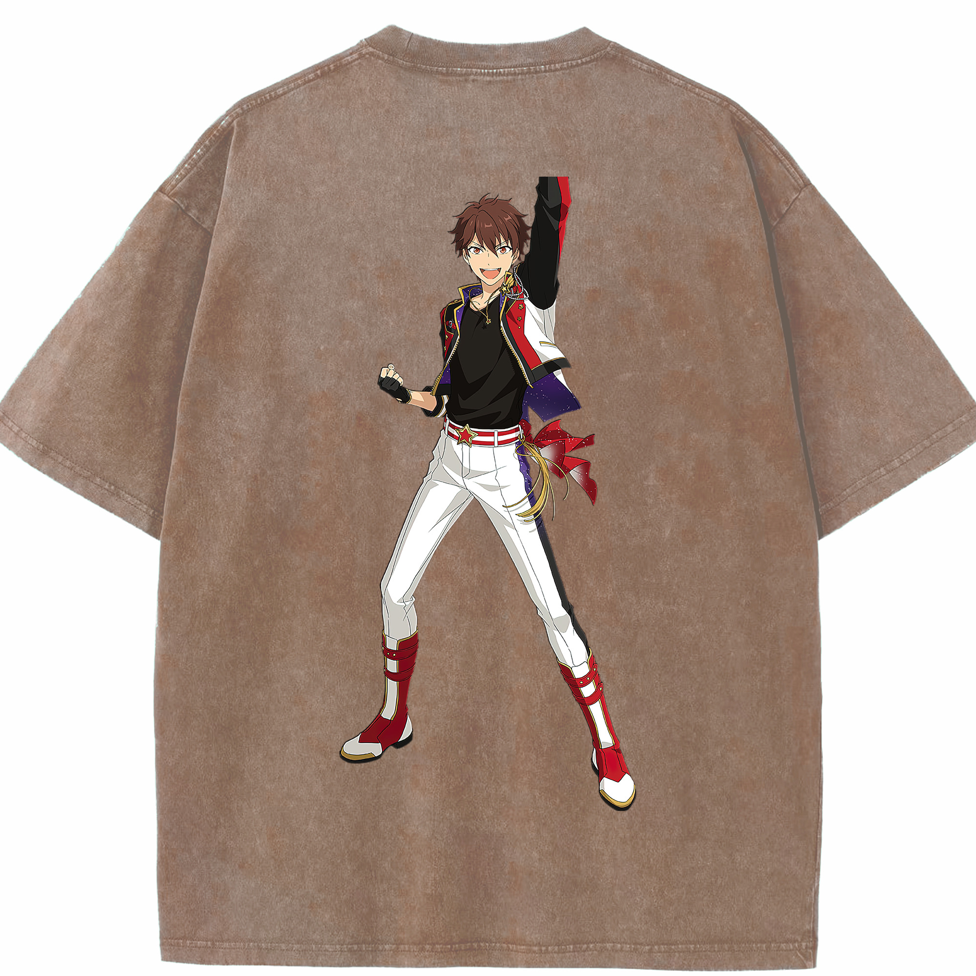 （画像用） あんさんぶるスターズ! Ensemble Stars 綿100% ヴィンテージ風 半袖Tシャツ（背面プリント）