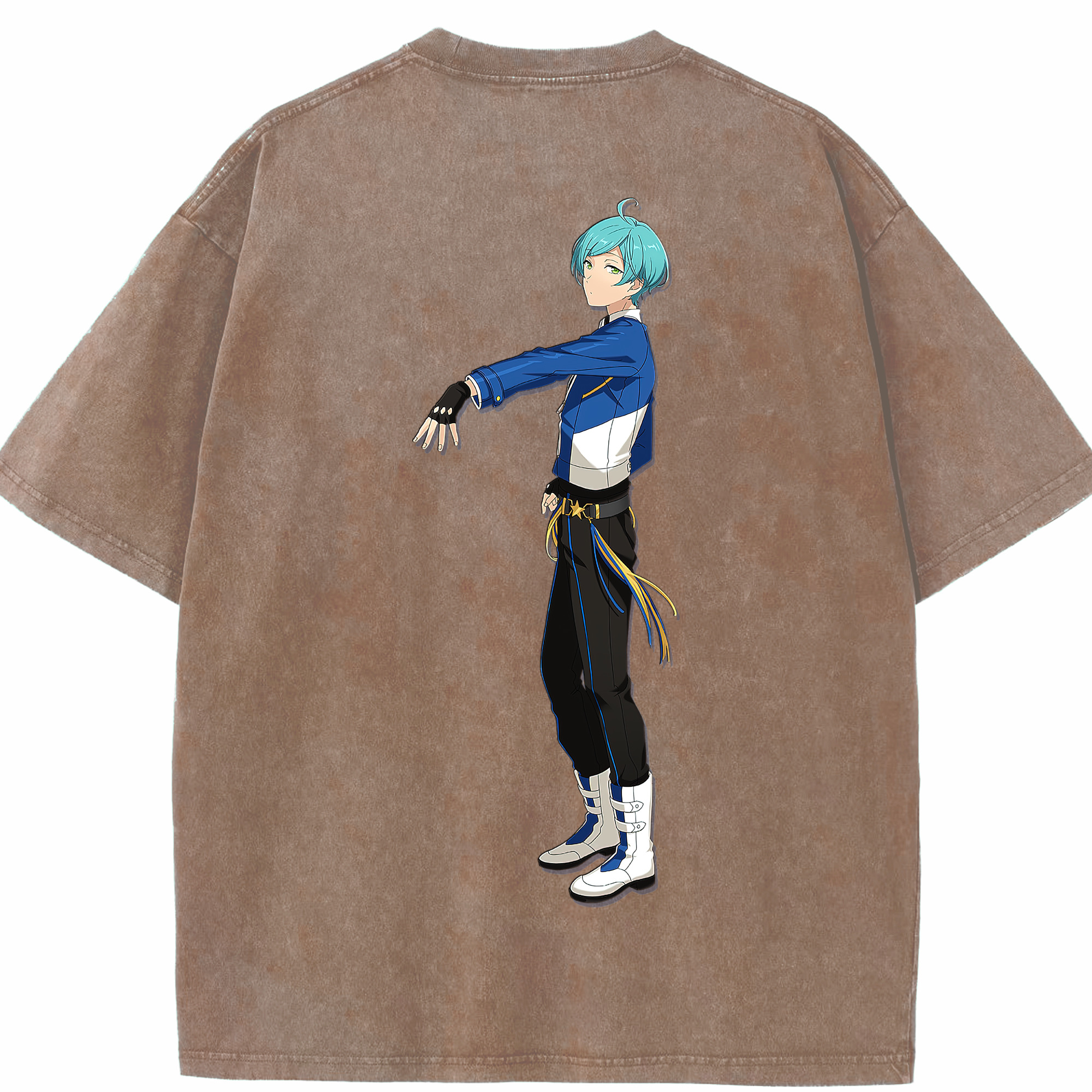 （画像用） あんさんぶるスターズ! Ensemble Stars 綿100% ヴィンテージ風 半袖Tシャツ（背面プリント）