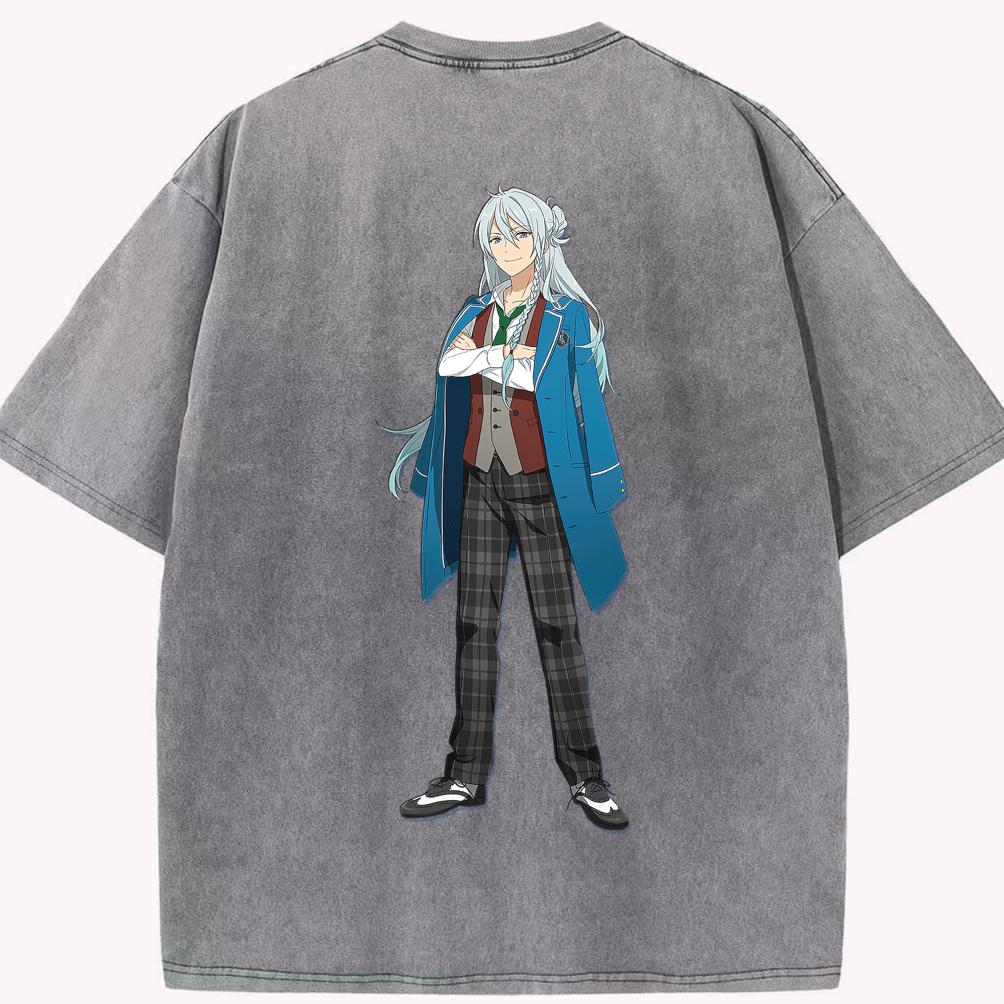 （画像用） あんさんぶるスターズ! Ensemble Stars 綿100% ヴィンテージ風 半袖Tシャツ（背面プリント）