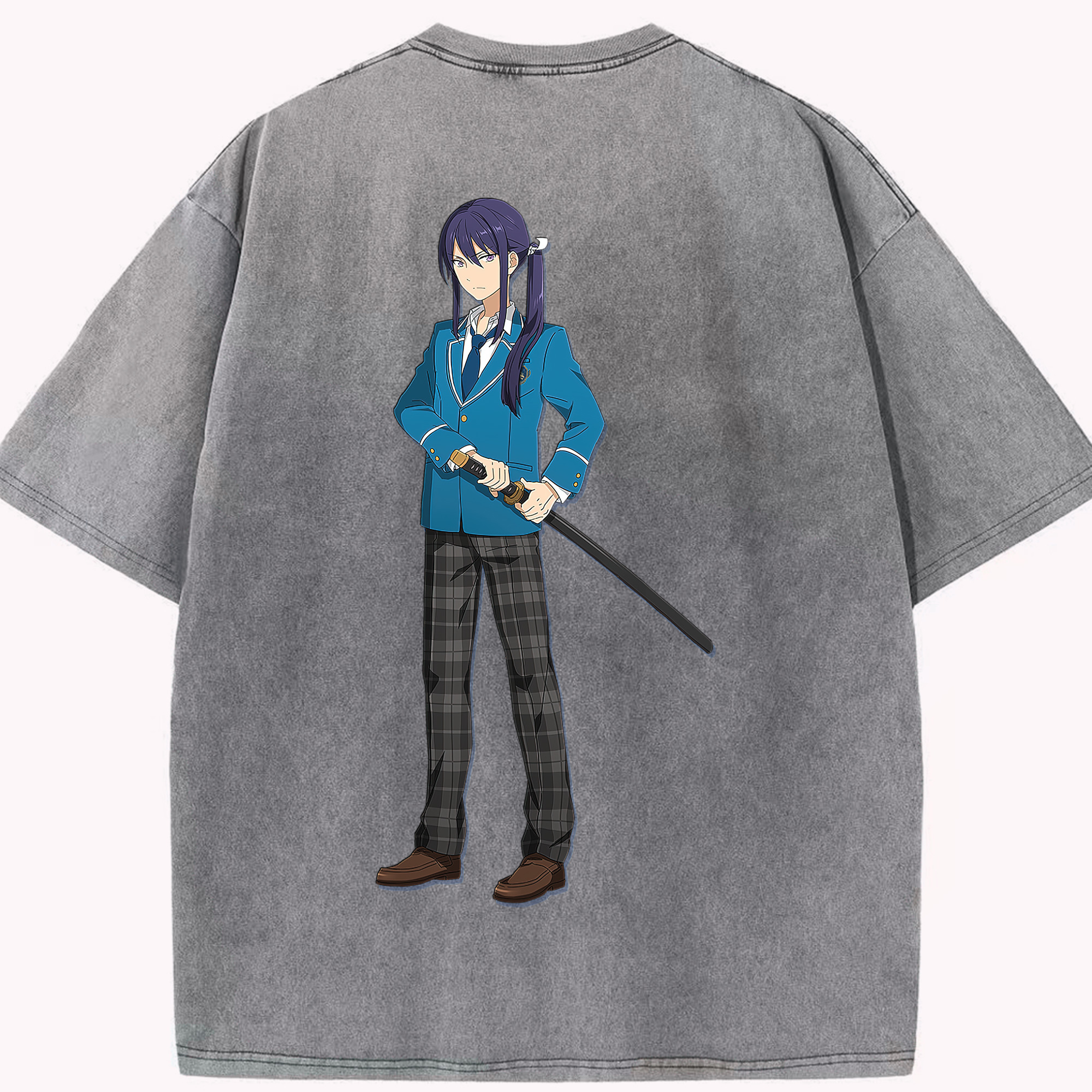 （画像用） あんさんぶるスターズ! Ensemble Stars 綿100% ヴィンテージ風 半袖Tシャツ（背面プリント）