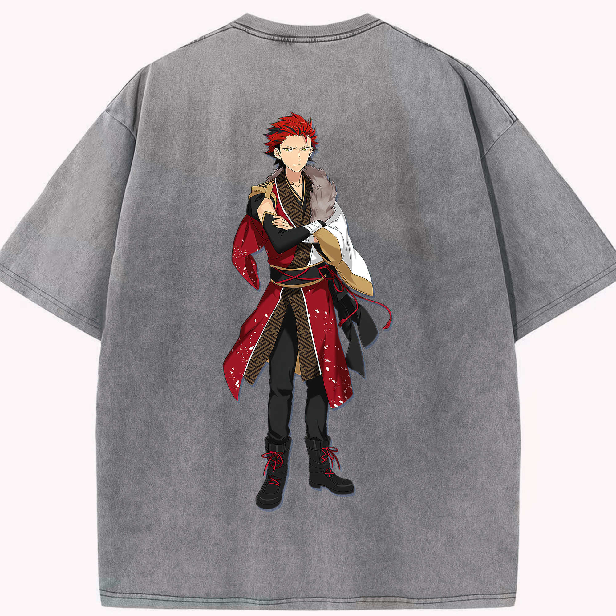（画像用） あんさんぶるスターズ! Ensemble Stars 綿100% ヴィンテージ風 半袖Tシャツ（背面プリント）