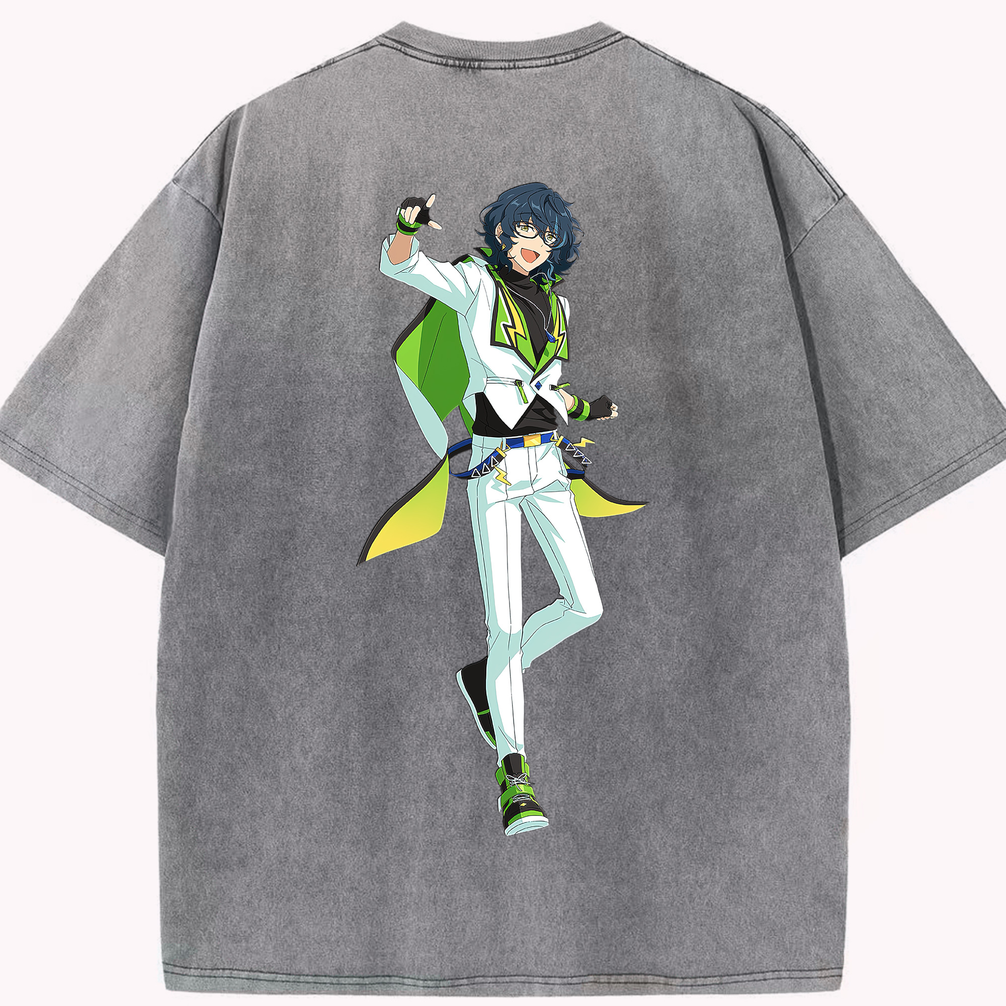 （画像用） あんさんぶるスターズ! Ensemble Stars 綿100% ヴィンテージ風 半袖Tシャツ（背面プリント）