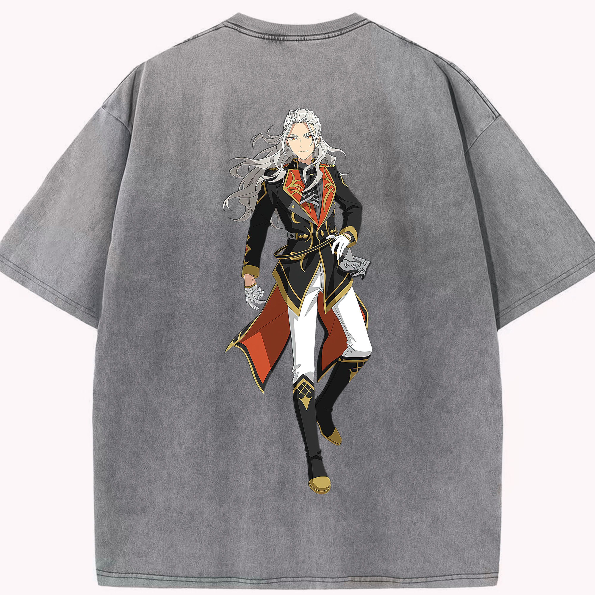 （画像用） あんさんぶるスターズ! Ensemble Stars 綿100% ヴィンテージ風 半袖Tシャツ（背面プリント）