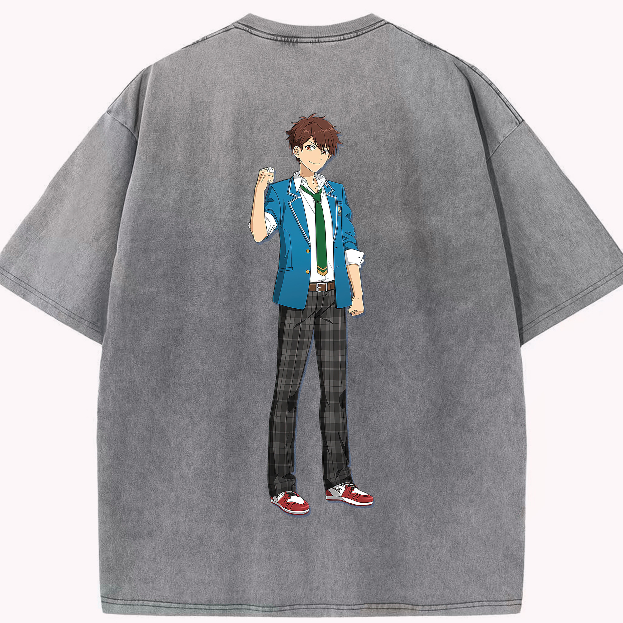 （画像用） あんさんぶるスターズ! Ensemble Stars 綿100% ヴィンテージ風 半袖Tシャツ（背面プリント）