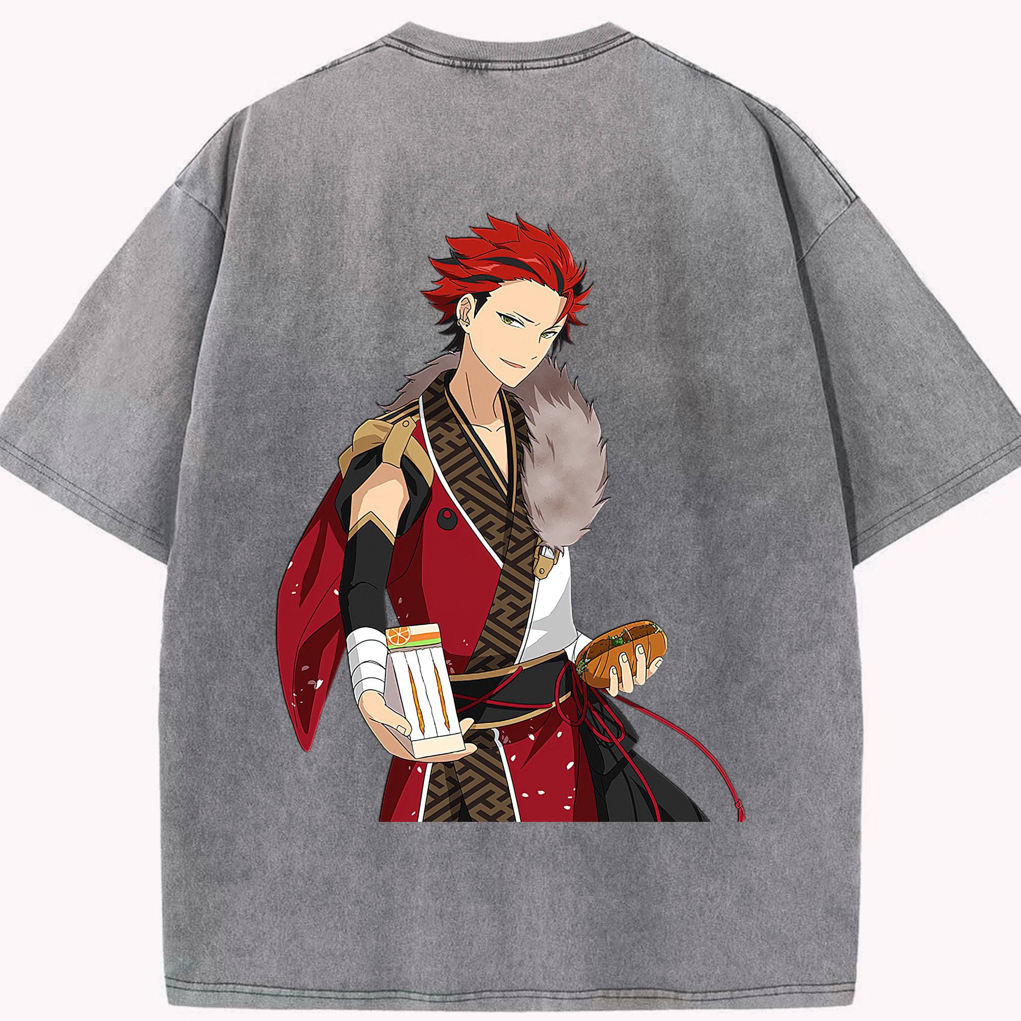 （画像用） あんさんぶるスターズ! Ensemble Stars 綿100% ヴィンテージ風 半袖Tシャツ（背面プリント）