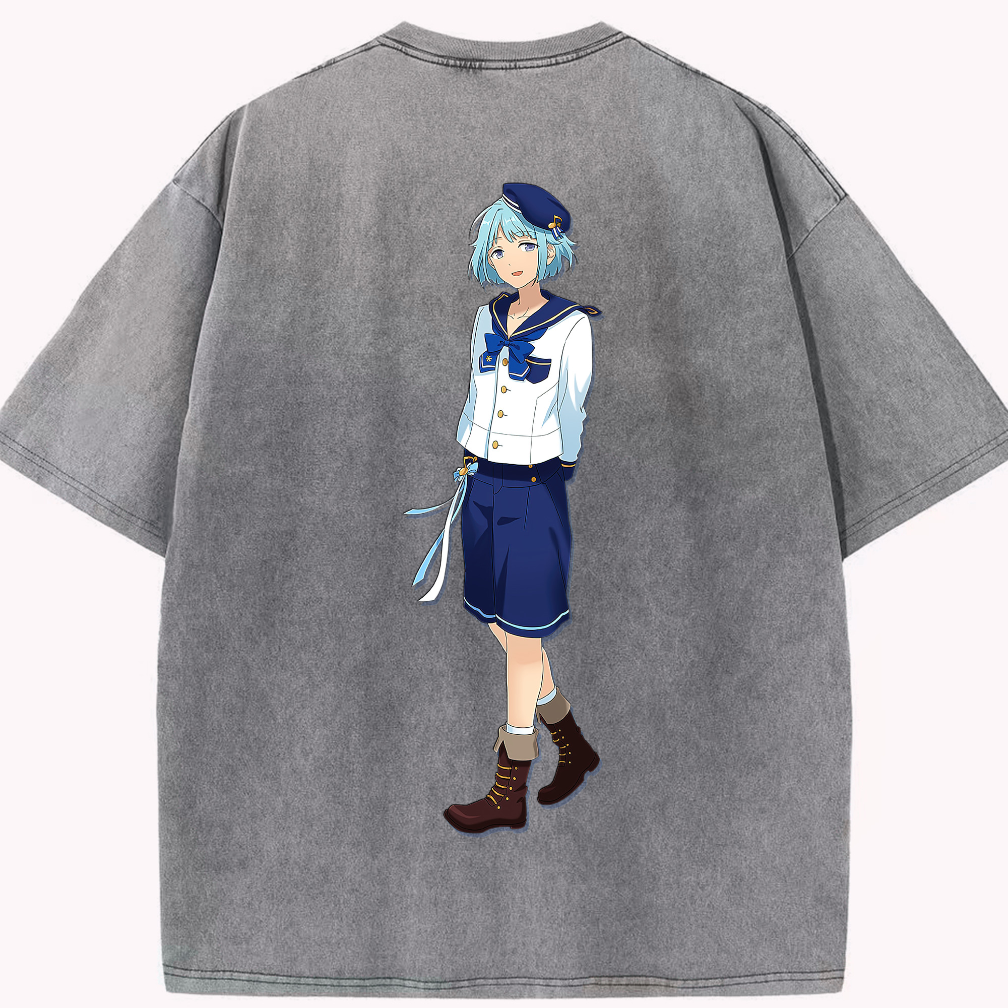 （画像用） あんさんぶるスターズ! Ensemble Stars 綿100% ヴィンテージ風 半袖Tシャツ（背面プリント）
