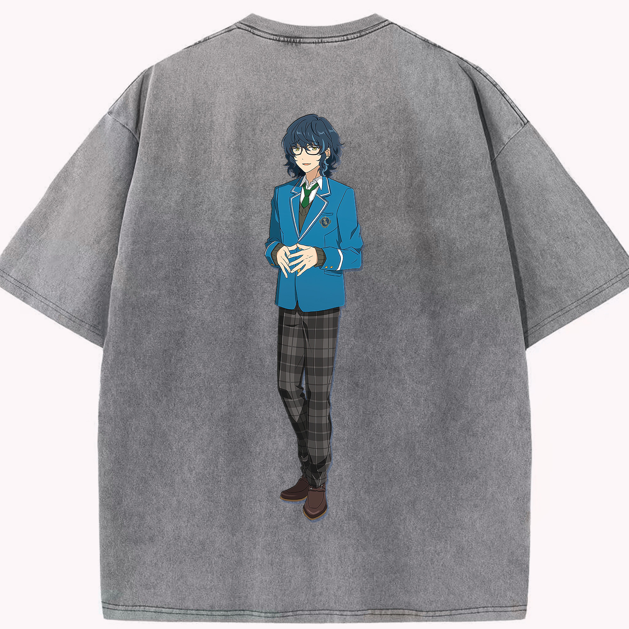 （画像用） あんさんぶるスターズ! Ensemble Stars 綿100% ヴィンテージ風 半袖Tシャツ（背面プリント）