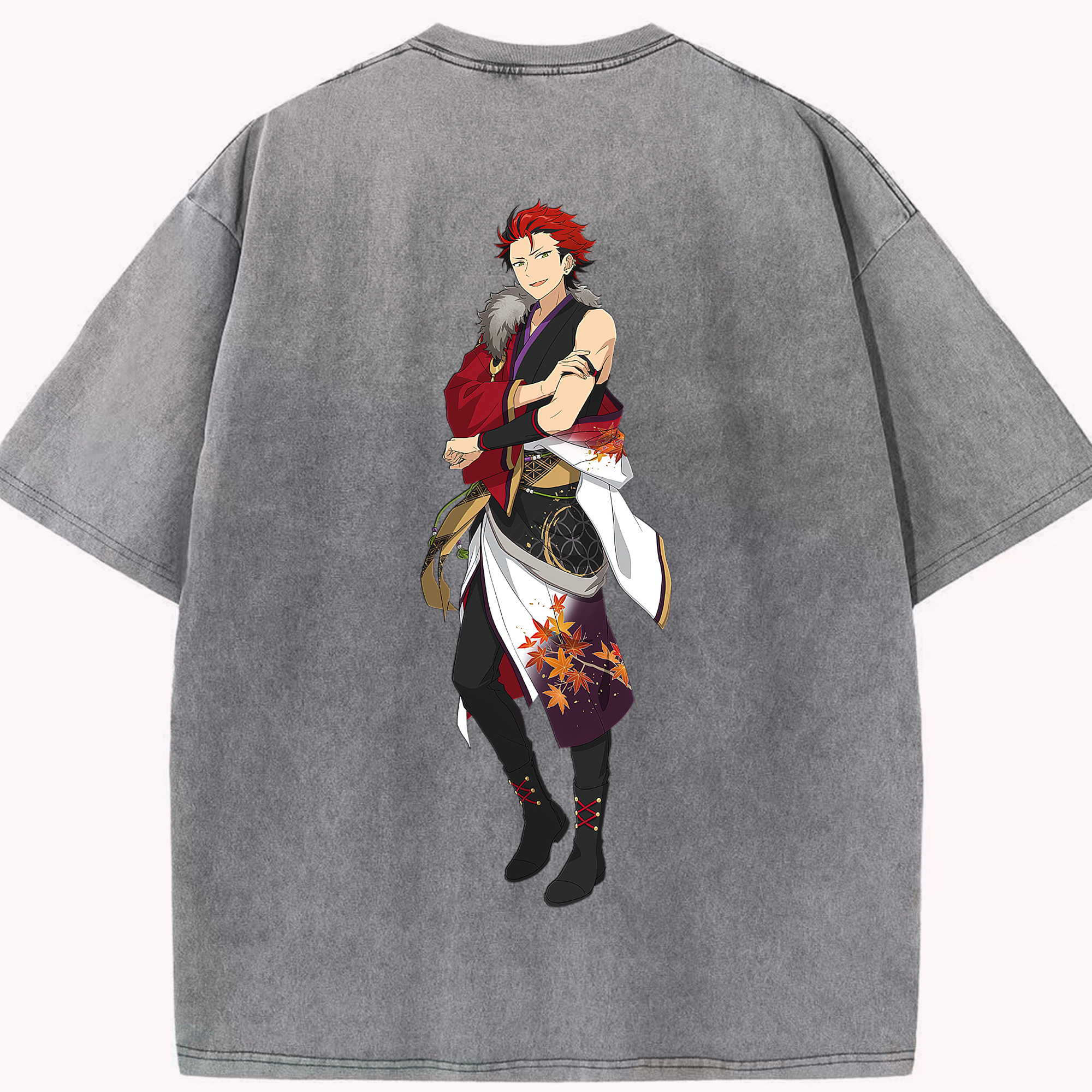 （画像用） あんさんぶるスターズ! Ensemble Stars 綿100% ヴィンテージ風 半袖Tシャツ（背面プリント）