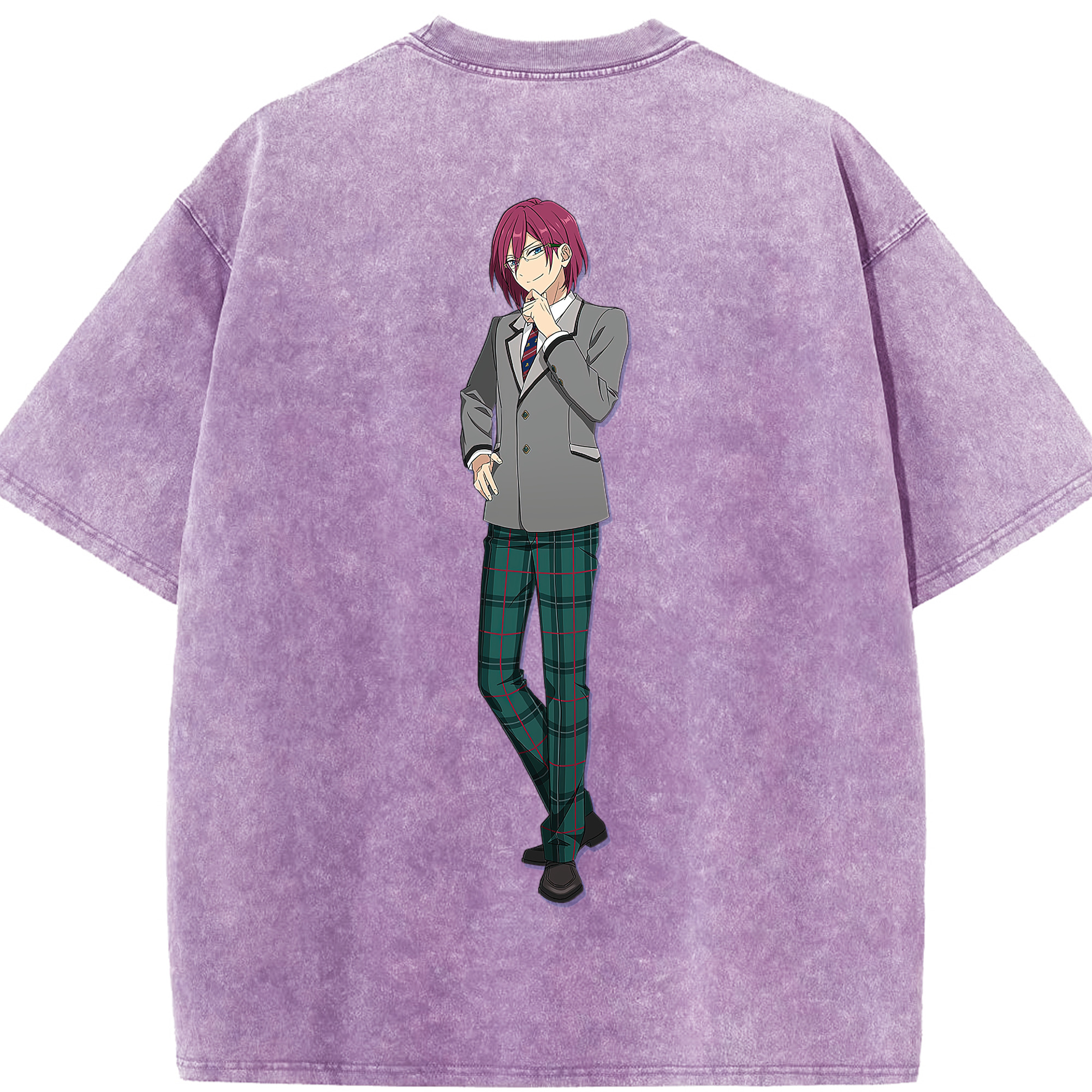 （画像用） あんさんぶるスターズ! Ensemble Stars 綿100% ヴィンテージ風 半袖Tシャツ（背面プリント）