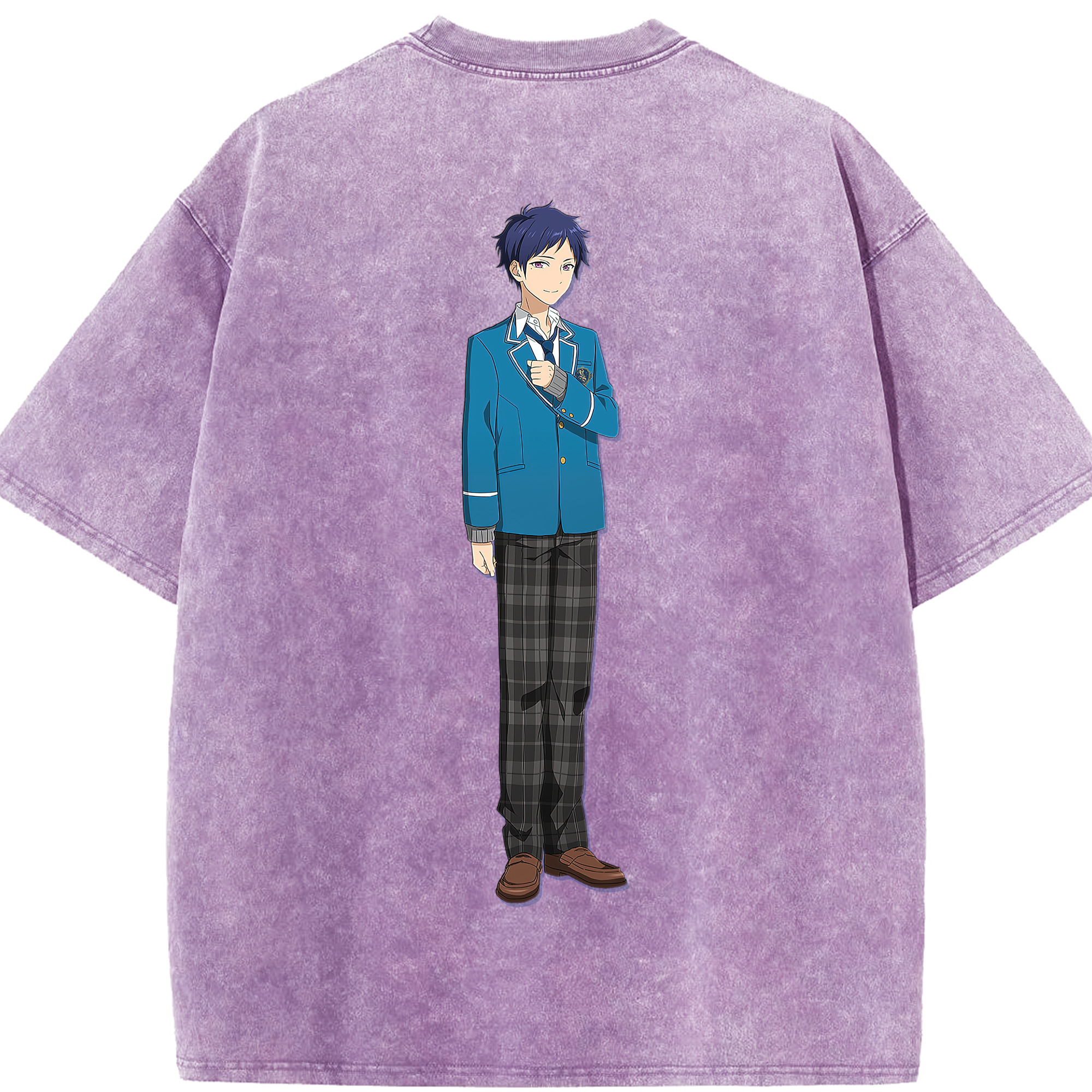 （画像用） あんさんぶるスターズ! Ensemble Stars 綿100% ヴィンテージ風 半袖Tシャツ（背面プリント）