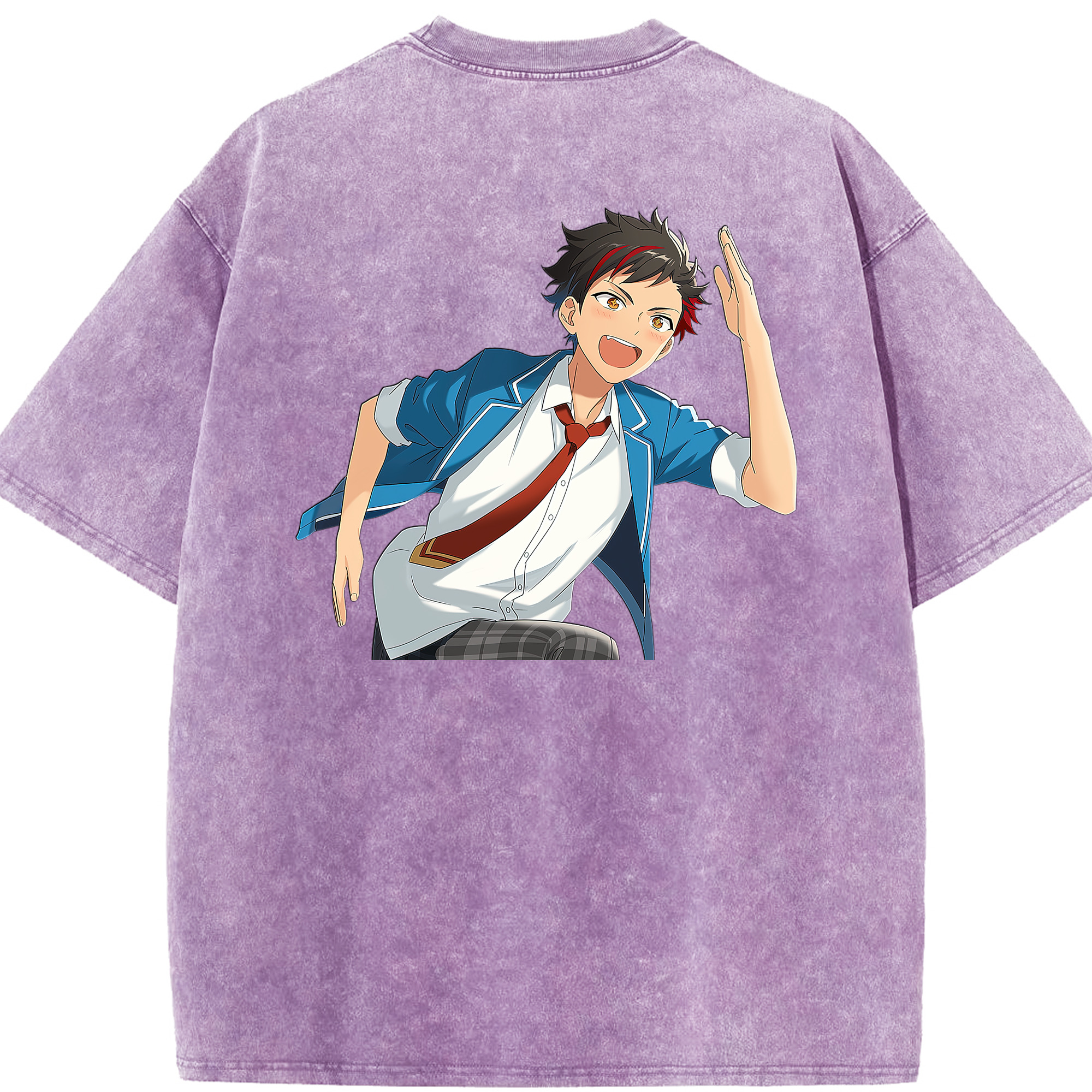 （画像用） あんさんぶるスターズ! Ensemble Stars 綿100% ヴィンテージ風 半袖Tシャツ（背面プリント）