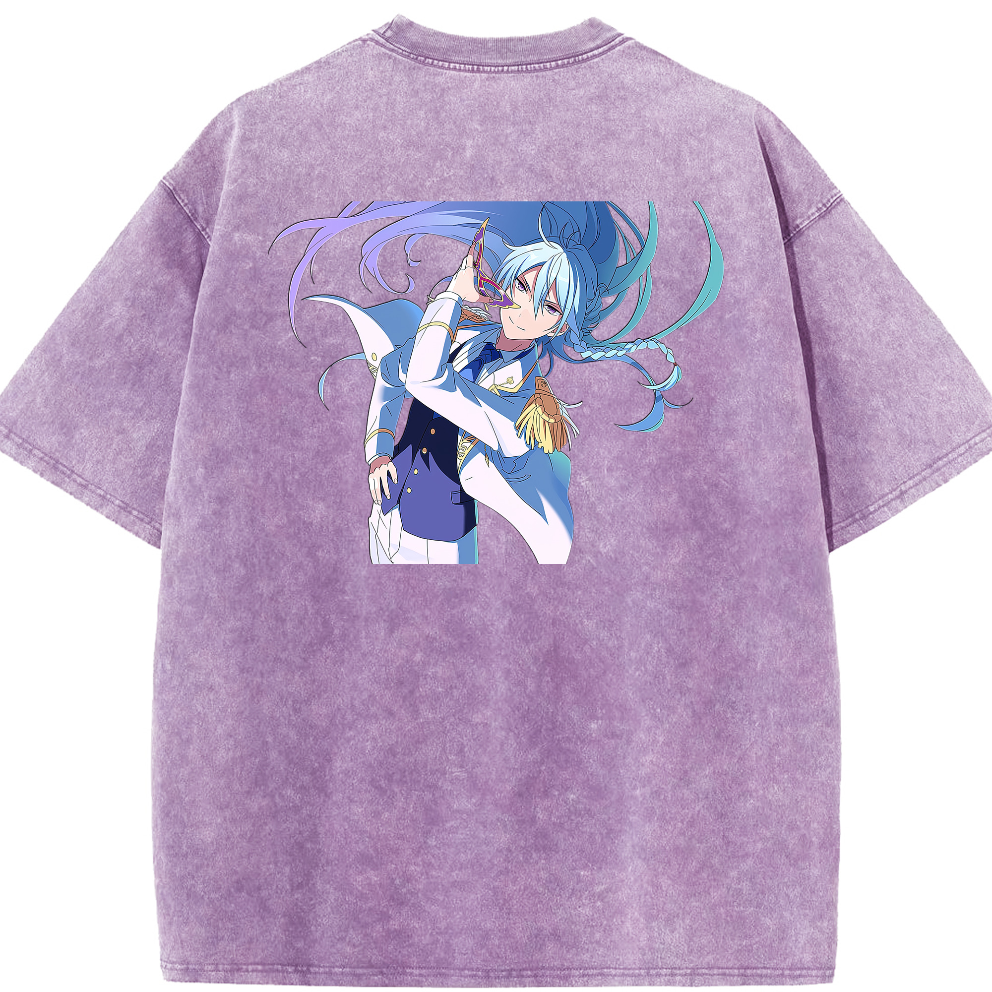 （画像用） あんさんぶるスターズ! Ensemble Stars 綿100% ヴィンテージ風 半袖Tシャツ（背面プリント）