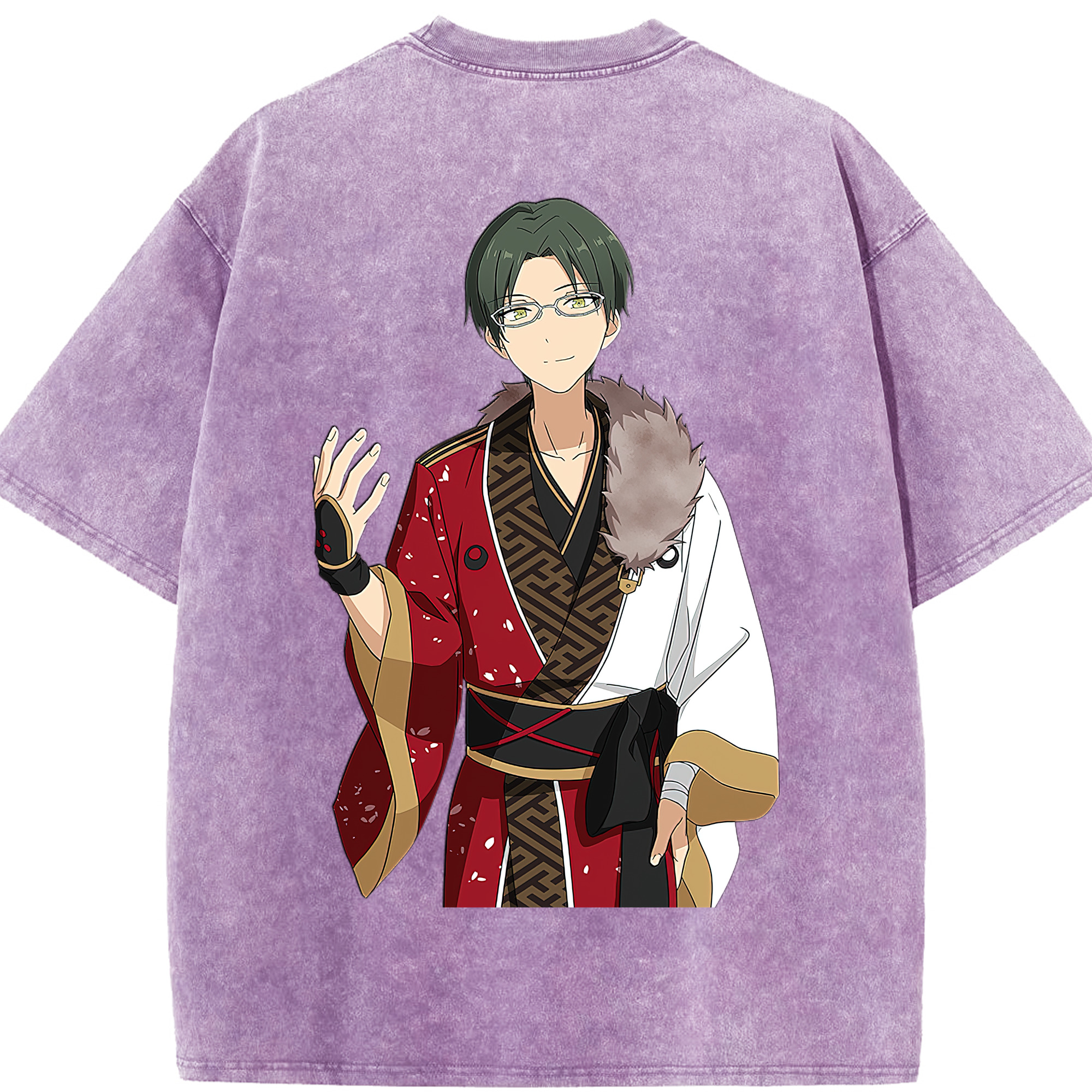 （画像用） あんさんぶるスターズ! Ensemble Stars 綿100% ヴィンテージ風 半袖Tシャツ（背面プリント）