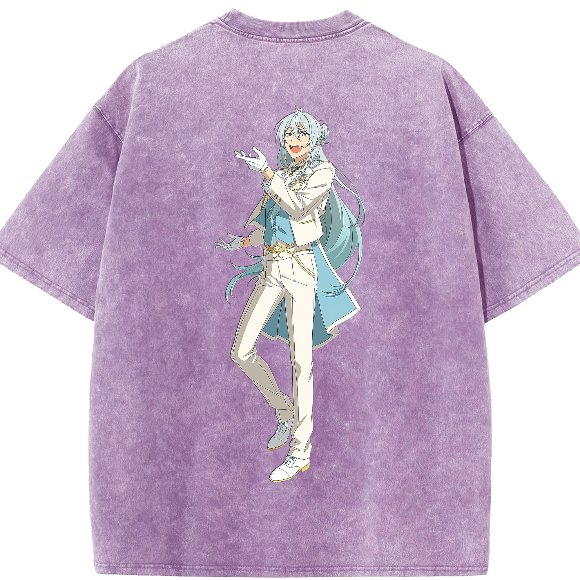 （画像用） あんさんぶるスターズ! Ensemble Stars 綿100% ヴィンテージ風 半袖Tシャツ（背面プリント）