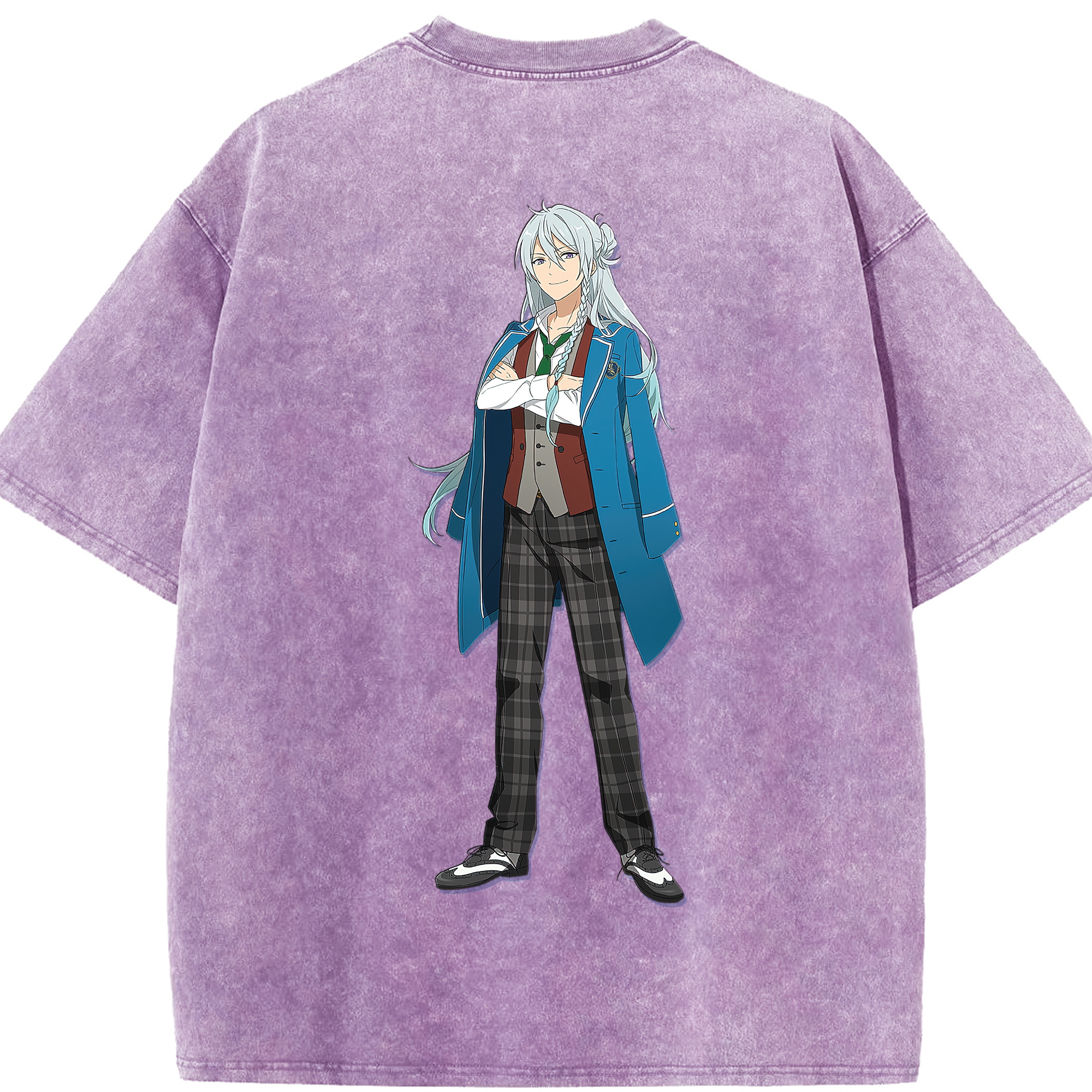 （画像用） あんさんぶるスターズ! Ensemble Stars 綿100% ヴィンテージ風 半袖Tシャツ（背面プリント）