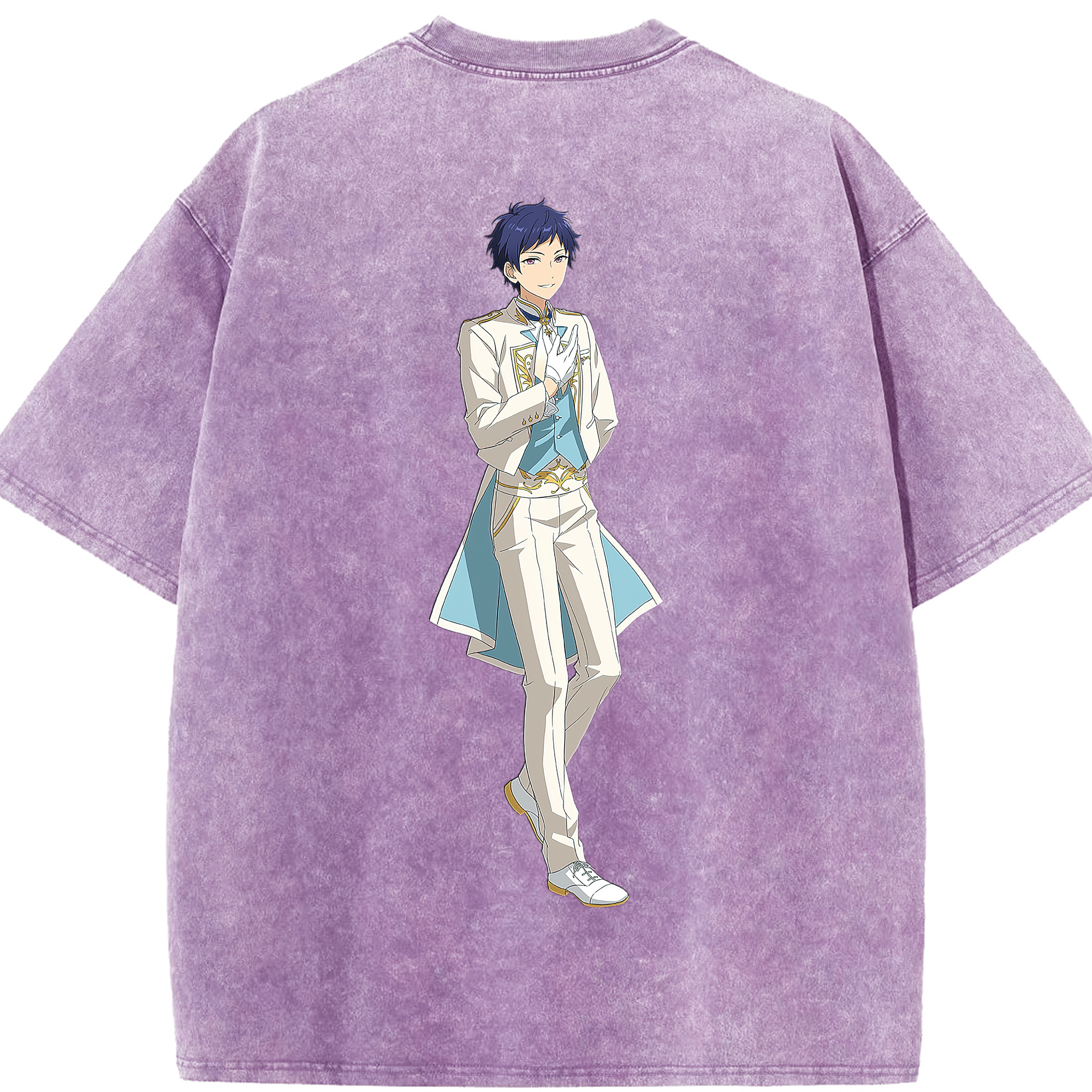 （画像用） あんさんぶるスターズ! Ensemble Stars 綿100% ヴィンテージ風 半袖Tシャツ（背面プリント）