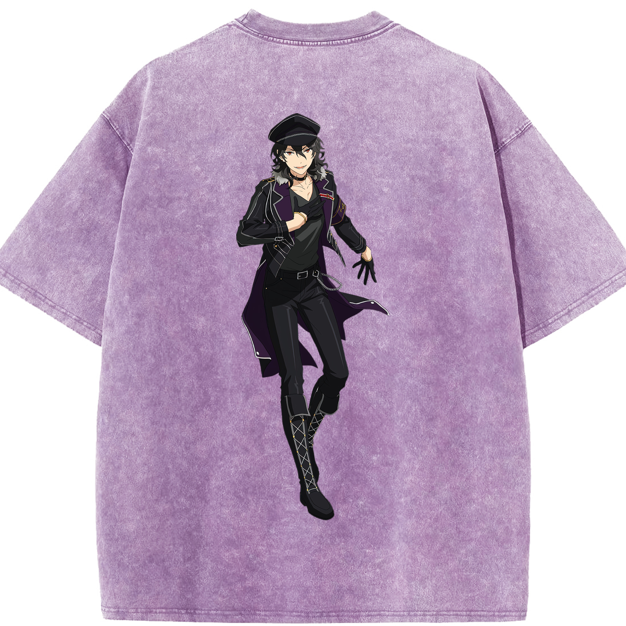 （画像用） あんさんぶるスターズ! Ensemble Stars 綿100% ヴィンテージ風 半袖Tシャツ（背面プリント）
