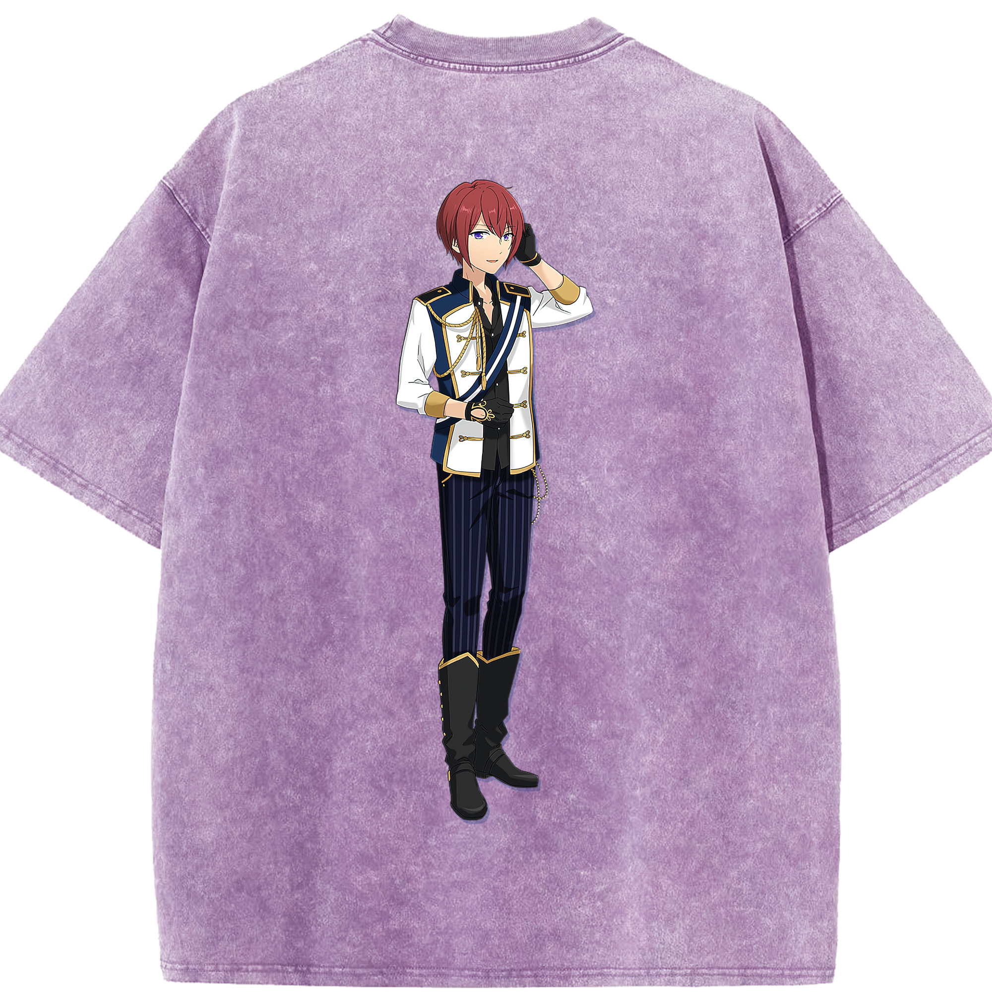 （画像用） あんさんぶるスターズ! Ensemble Stars 綿100% ヴィンテージ風 半袖Tシャツ（背面プリント）