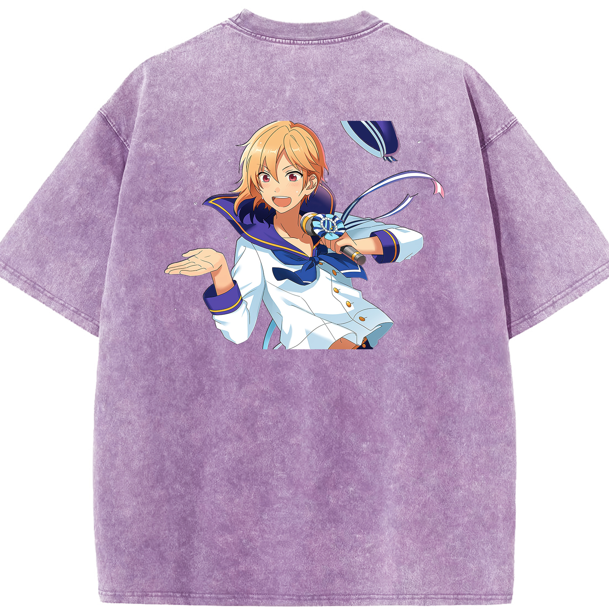 （画像用） あんさんぶるスターズ! Ensemble Stars 綿100% ヴィンテージ風 半袖Tシャツ（背面プリント）