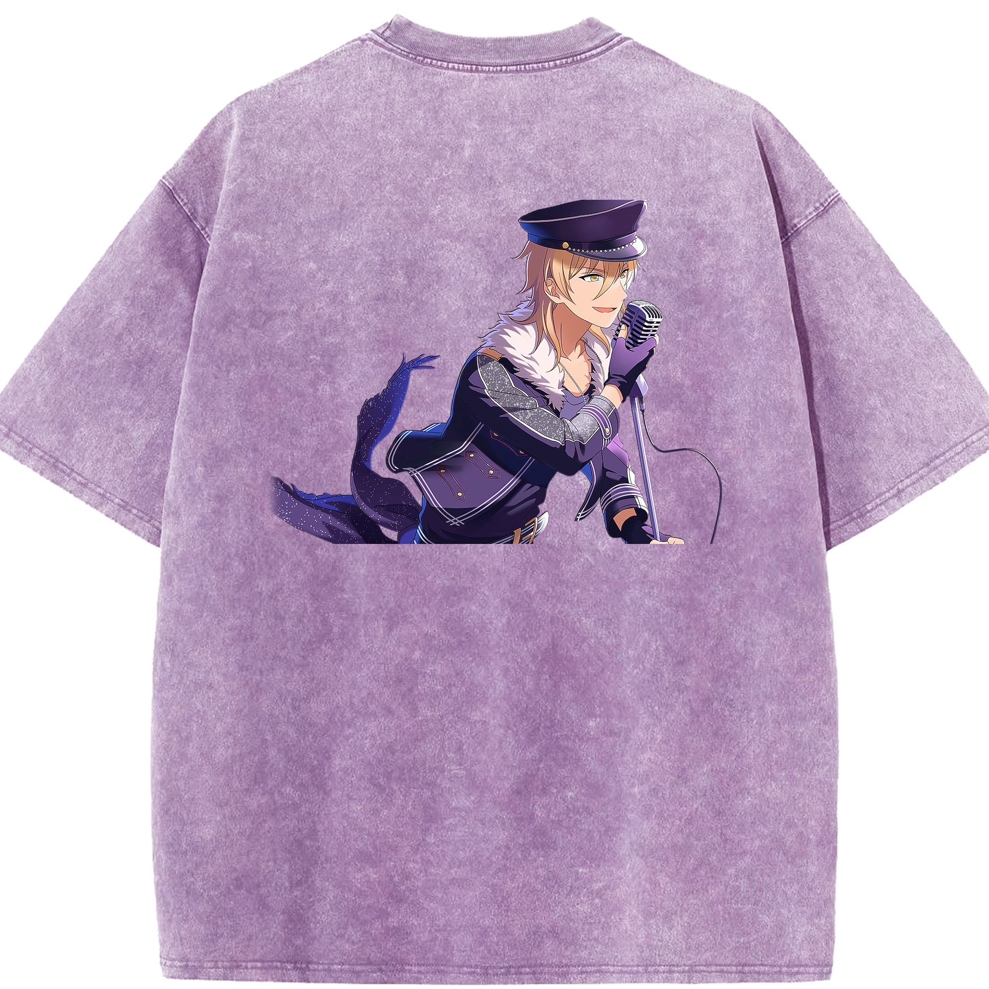 （画像用） あんさんぶるスターズ! Ensemble Stars 綿100% ヴィンテージ風 半袖Tシャツ（背面プリント）