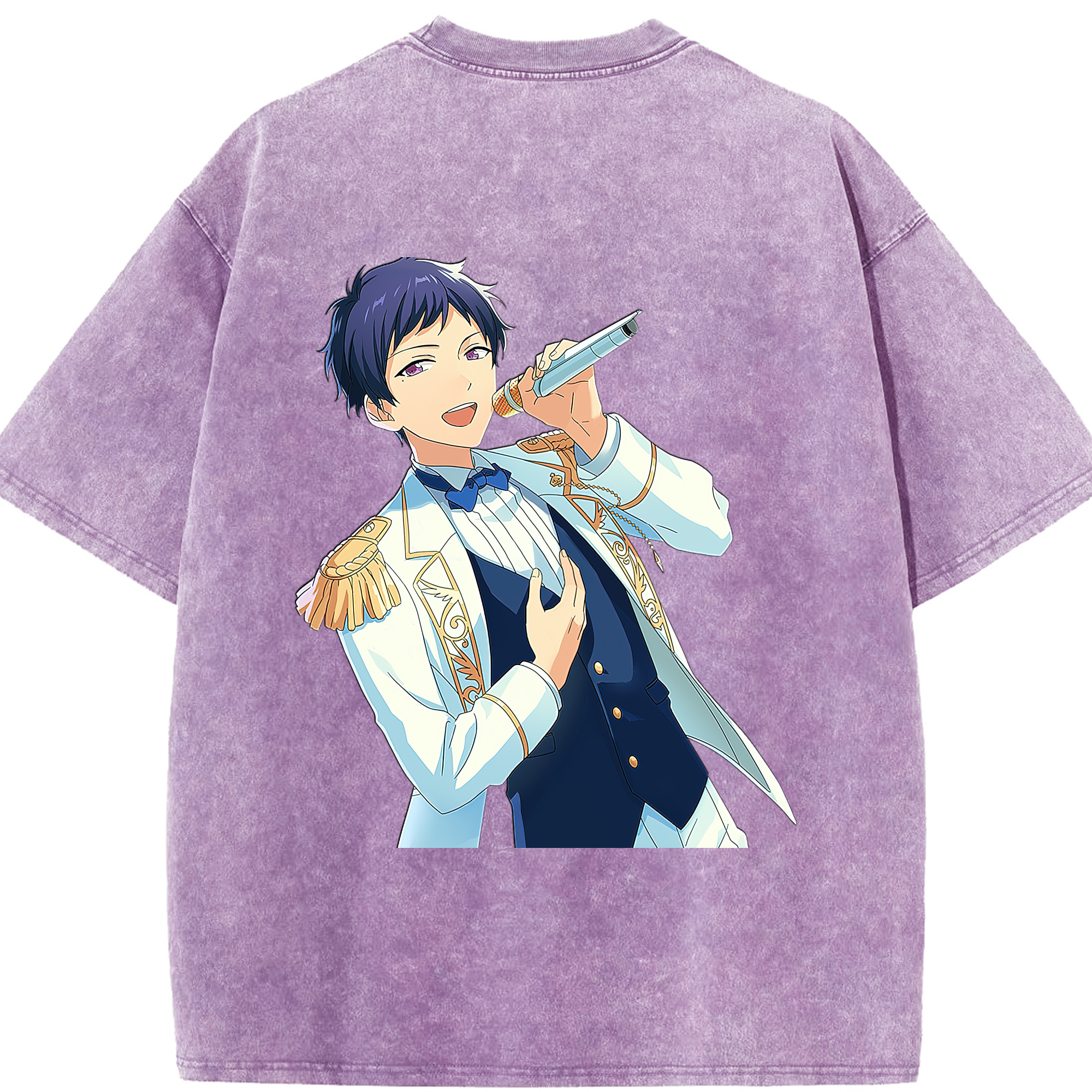 （画像用） あんさんぶるスターズ! Ensemble Stars 綿100% ヴィンテージ風 半袖Tシャツ（背面プリント）