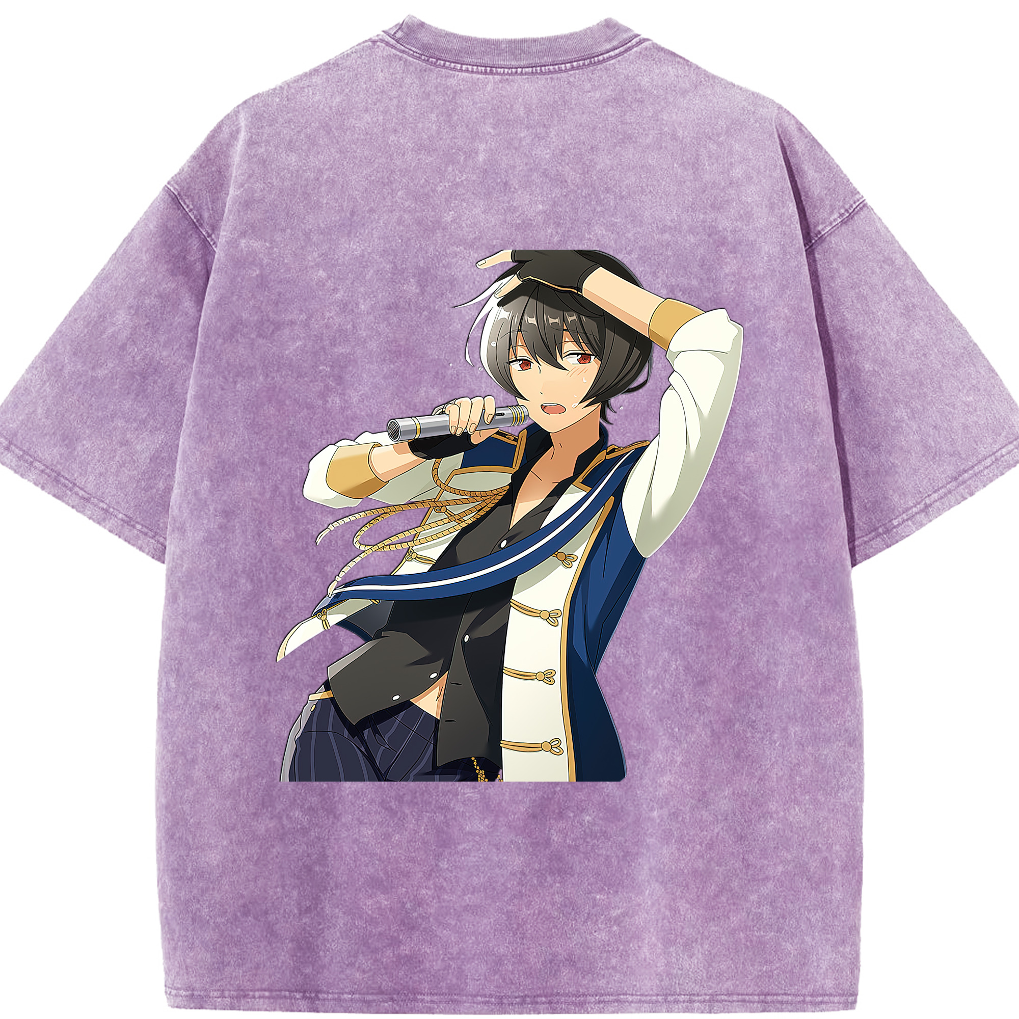 （画像用） あんさんぶるスターズ! Ensemble Stars 綿100% ヴィンテージ風 半袖Tシャツ（背面プリント）
