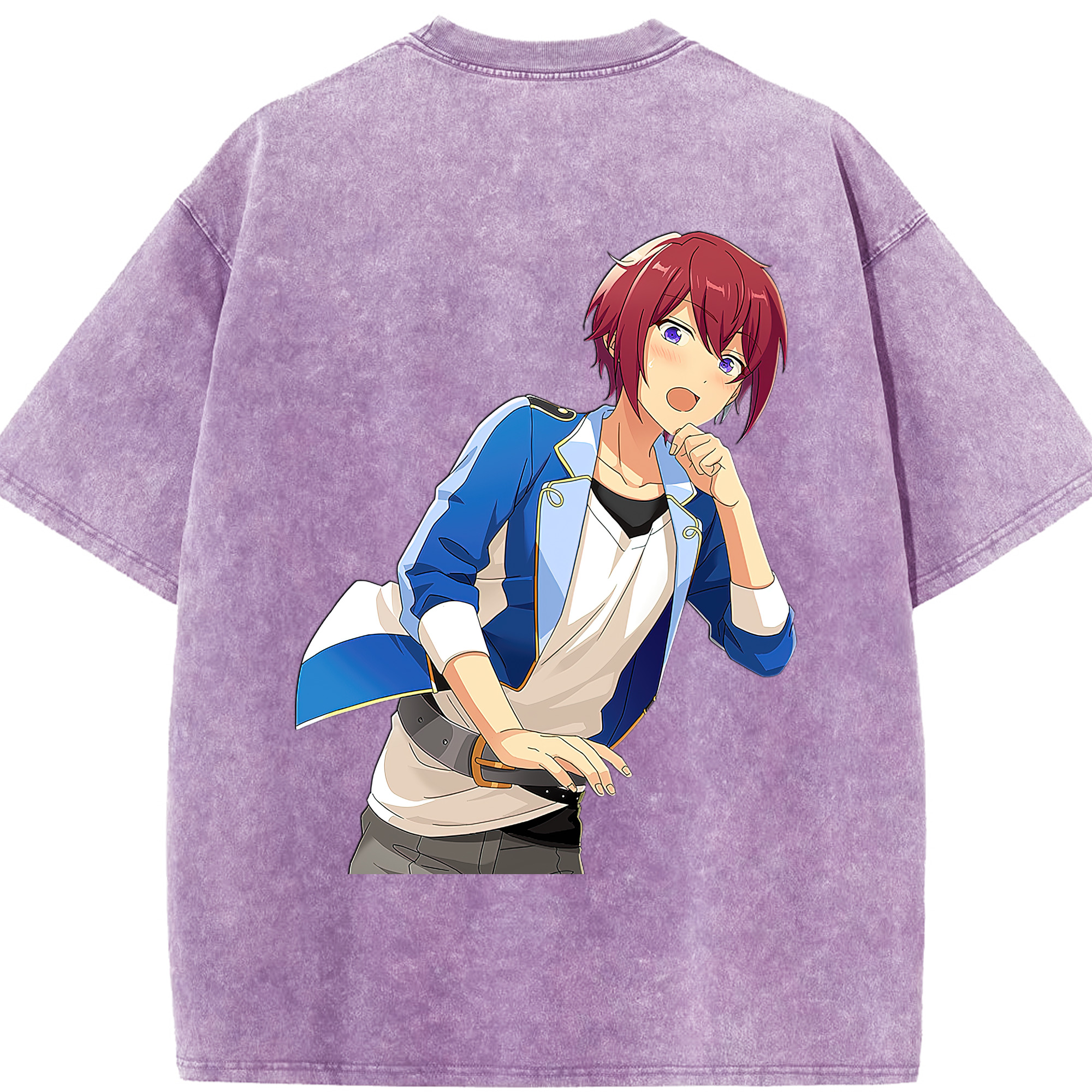 （画像用） あんさんぶるスターズ! Ensemble Stars 綿100% ヴィンテージ風 半袖Tシャツ（背面プリント）