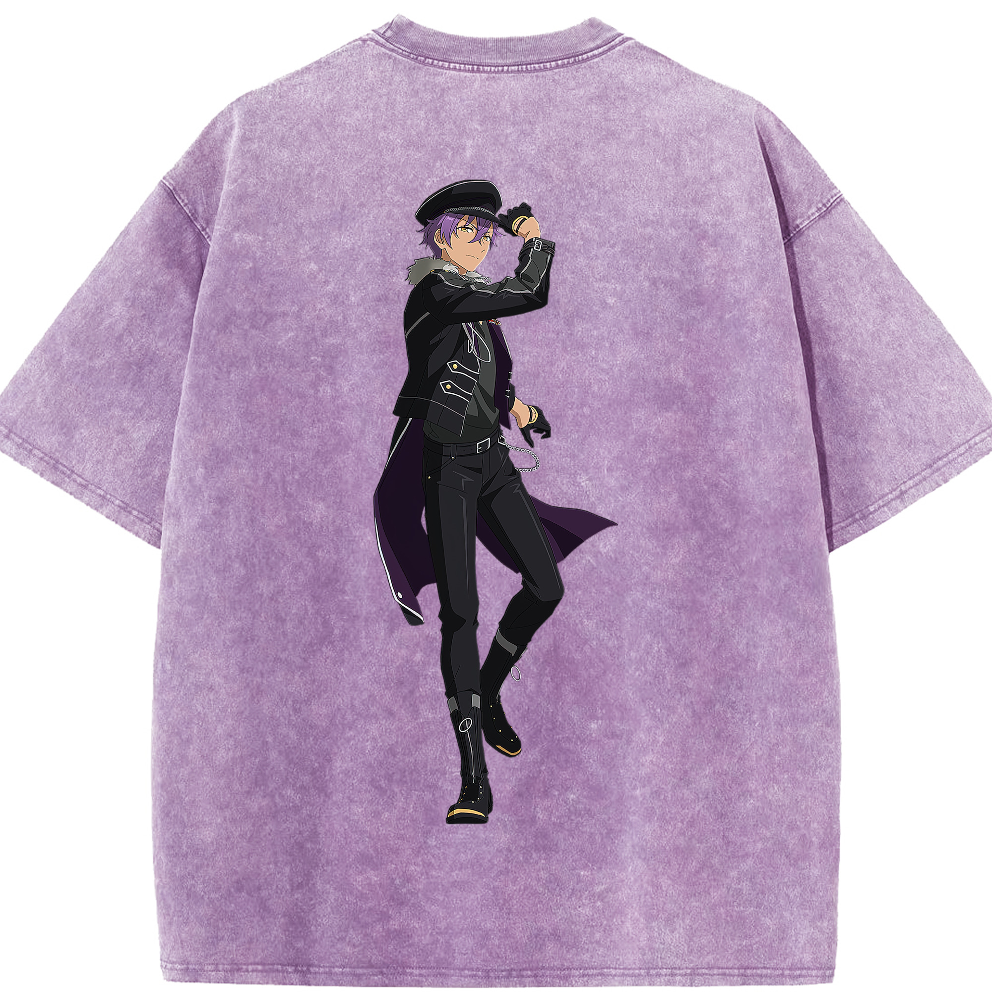 （画像用） あんさんぶるスターズ! Ensemble Stars 綿100% ヴィンテージ風 半袖Tシャツ（背面プリント）
