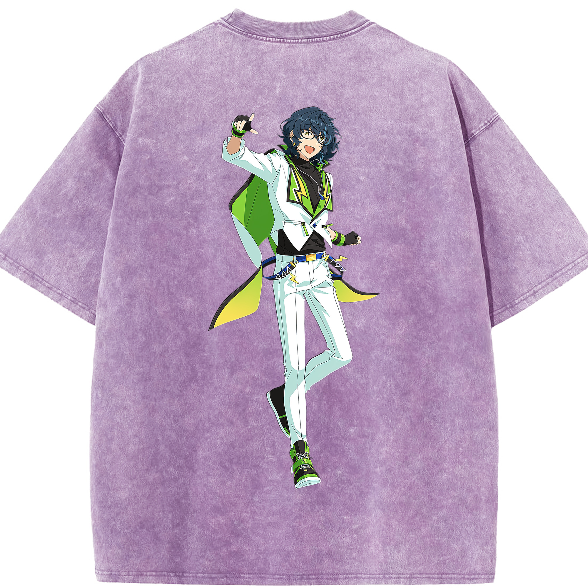 （画像用） あんさんぶるスターズ! Ensemble Stars 綿100% ヴィンテージ風 半袖Tシャツ（背面プリント）