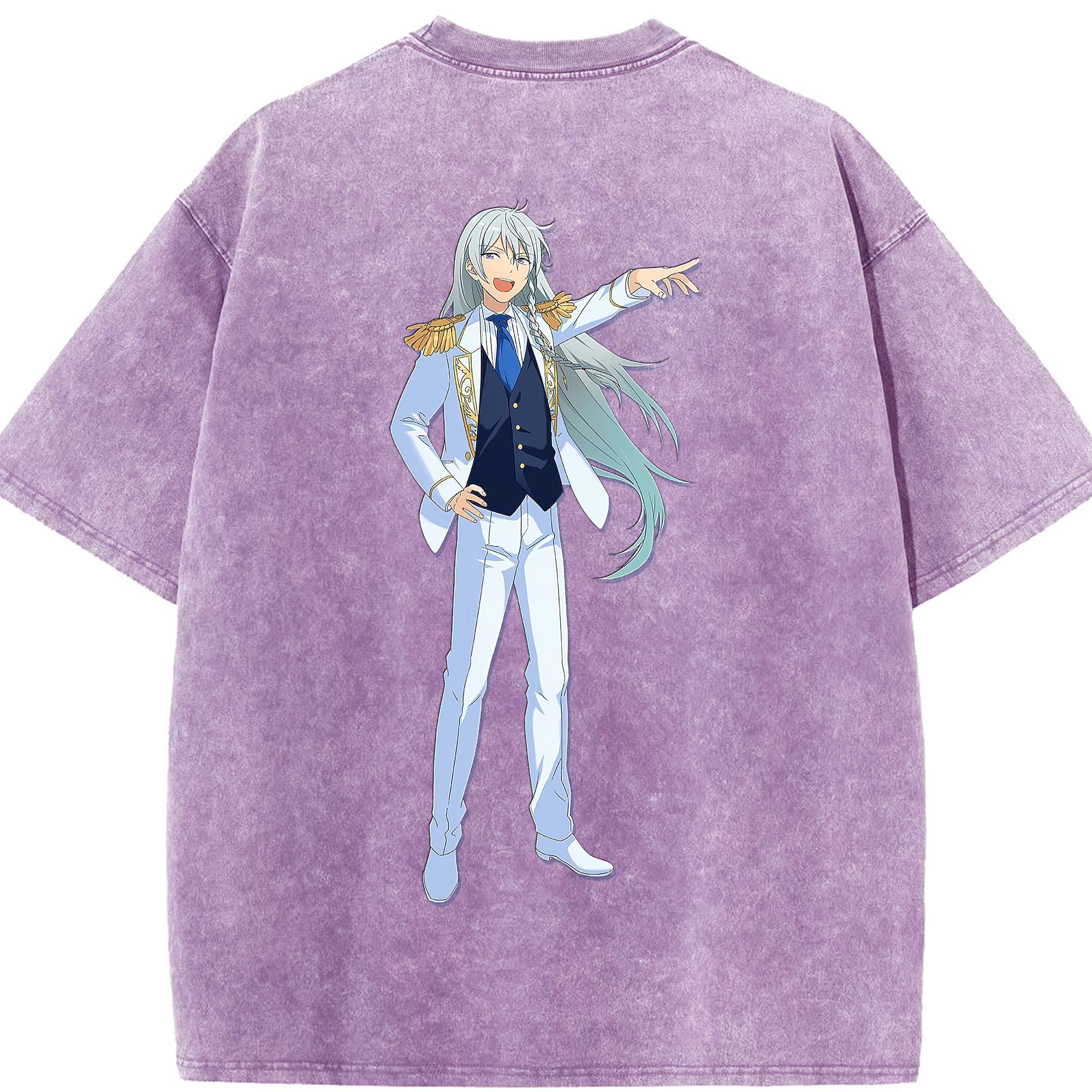 （画像用） あんさんぶるスターズ! Ensemble Stars 綿100% ヴィンテージ風 半袖Tシャツ（背面プリント）