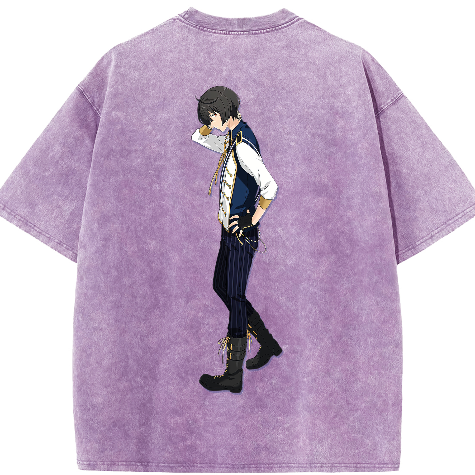（画像用） あんさんぶるスターズ! Ensemble Stars 綿100% ヴィンテージ風 半袖Tシャツ（背面プリント）