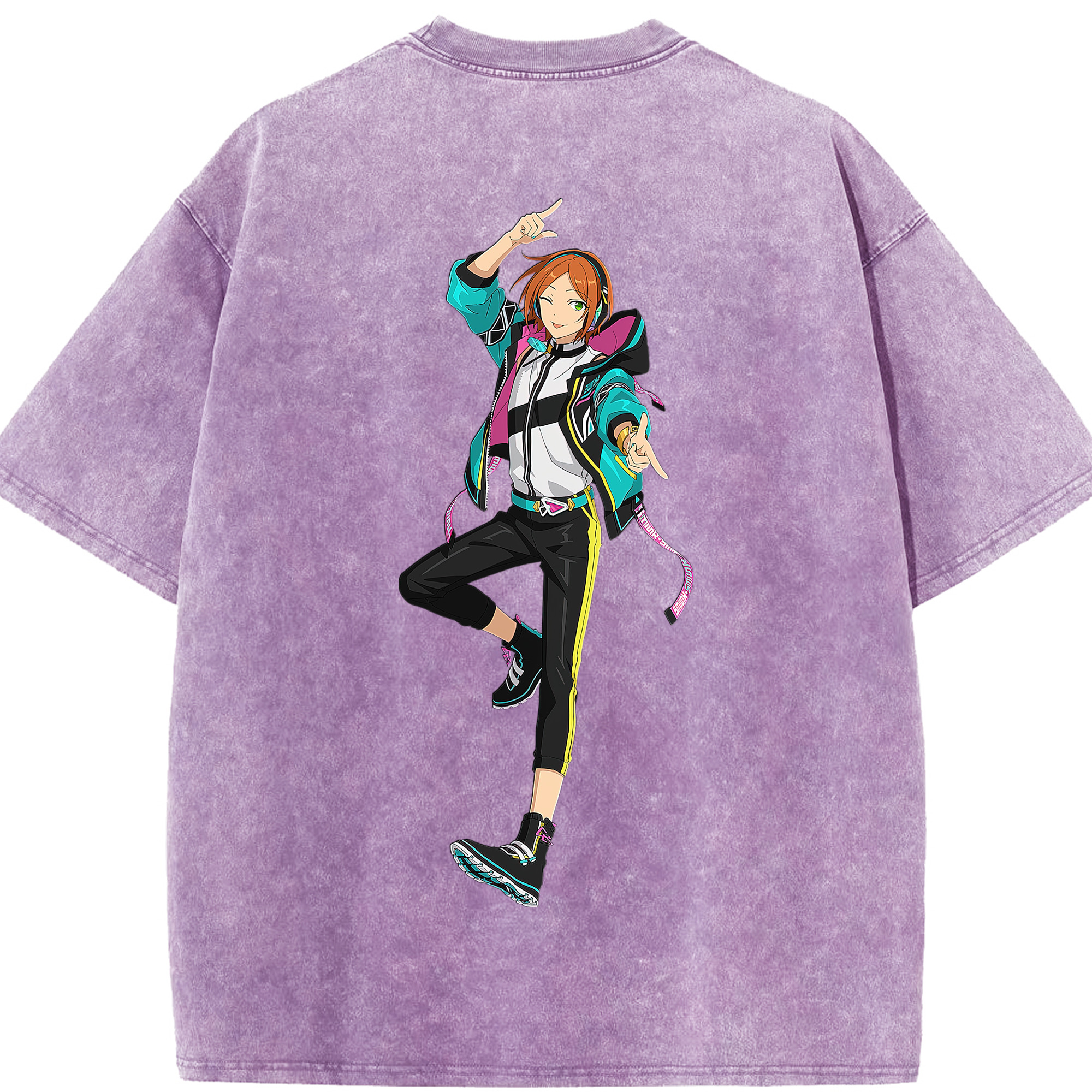 （画像用） あんさんぶるスターズ! Ensemble Stars 綿100% ヴィンテージ風 半袖Tシャツ（背面プリント）