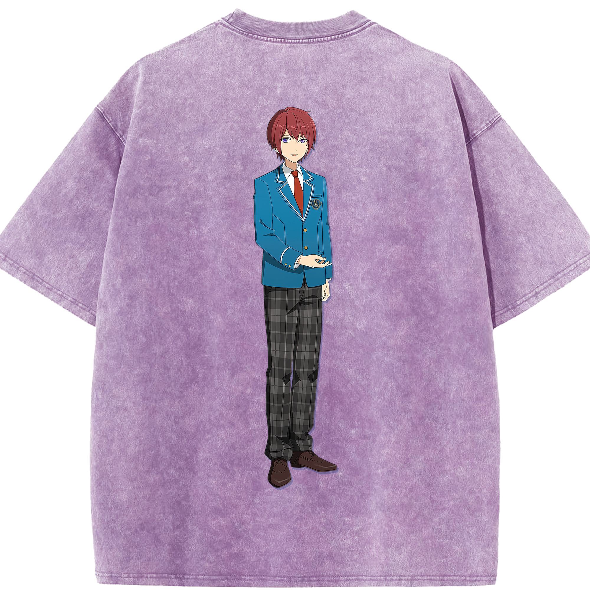 （画像用） あんさんぶるスターズ! Ensemble Stars 綿100% ヴィンテージ風 半袖Tシャツ（背面プリント）