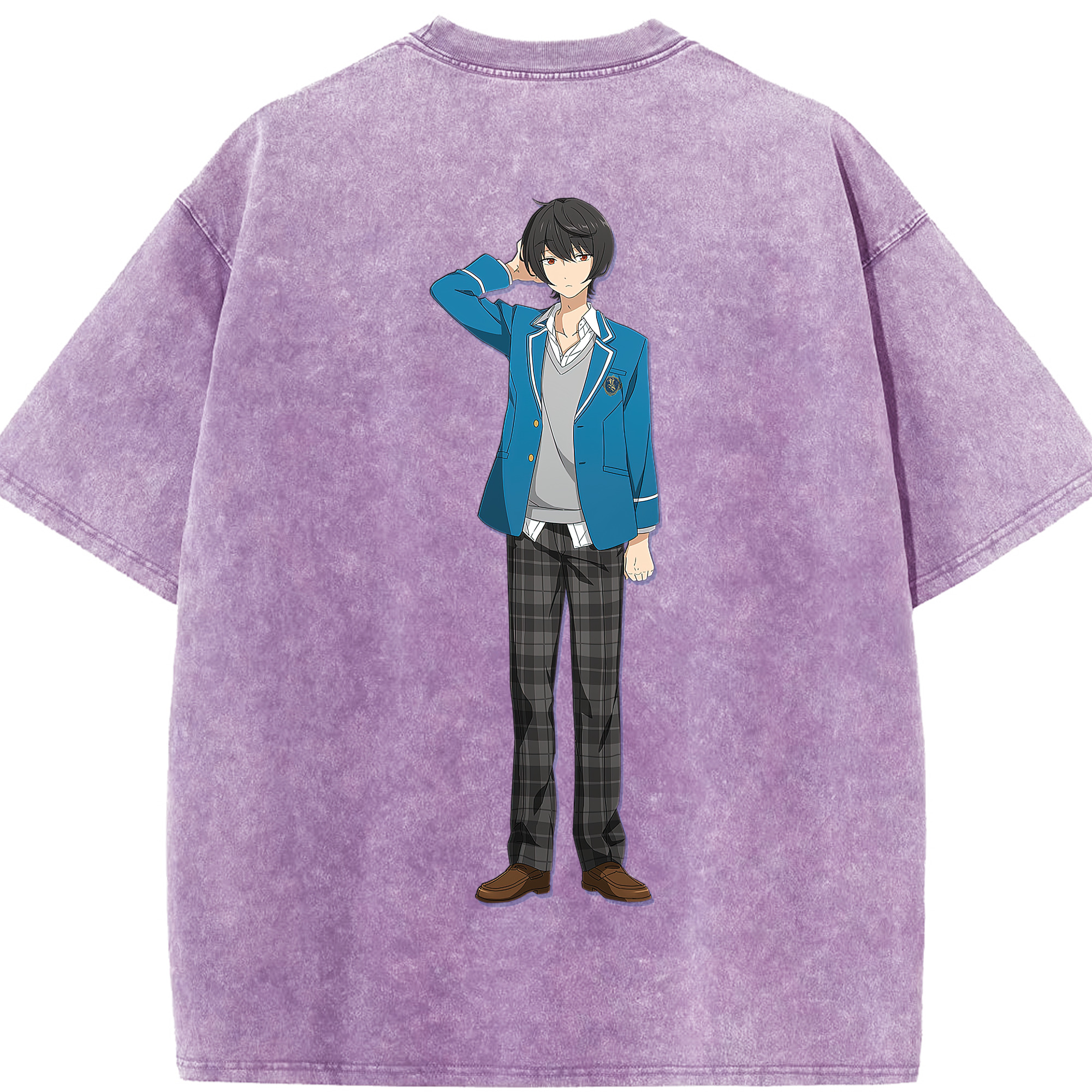 （画像用） あんさんぶるスターズ! Ensemble Stars 綿100% ヴィンテージ風 半袖Tシャツ（背面プリント）