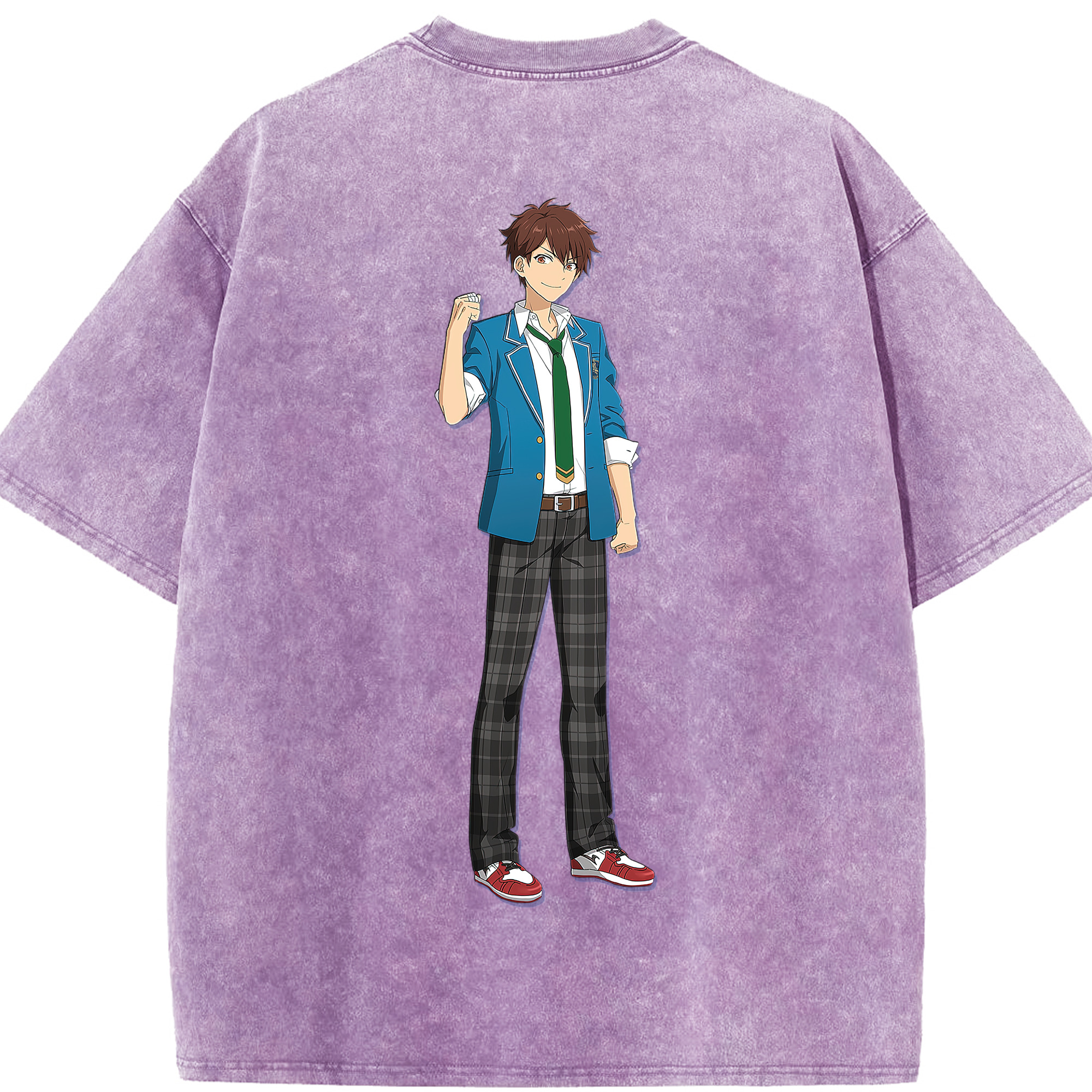 （画像用） あんさんぶるスターズ! Ensemble Stars 綿100% ヴィンテージ風 半袖Tシャツ（背面プリント）