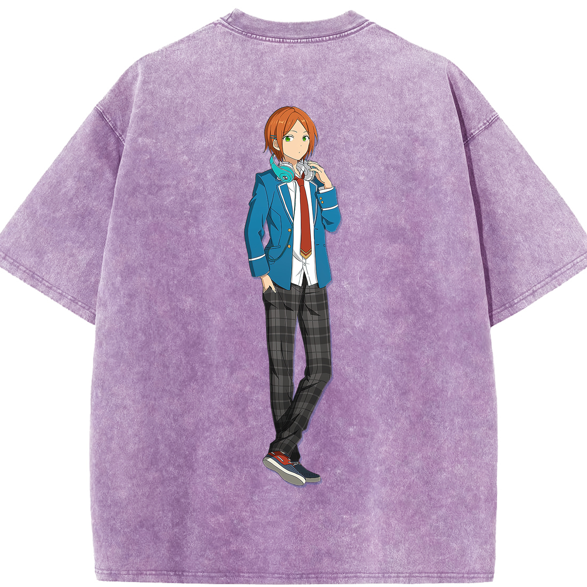 （画像用） あんさんぶるスターズ! Ensemble Stars 綿100% ヴィンテージ風 半袖Tシャツ（背面プリント）