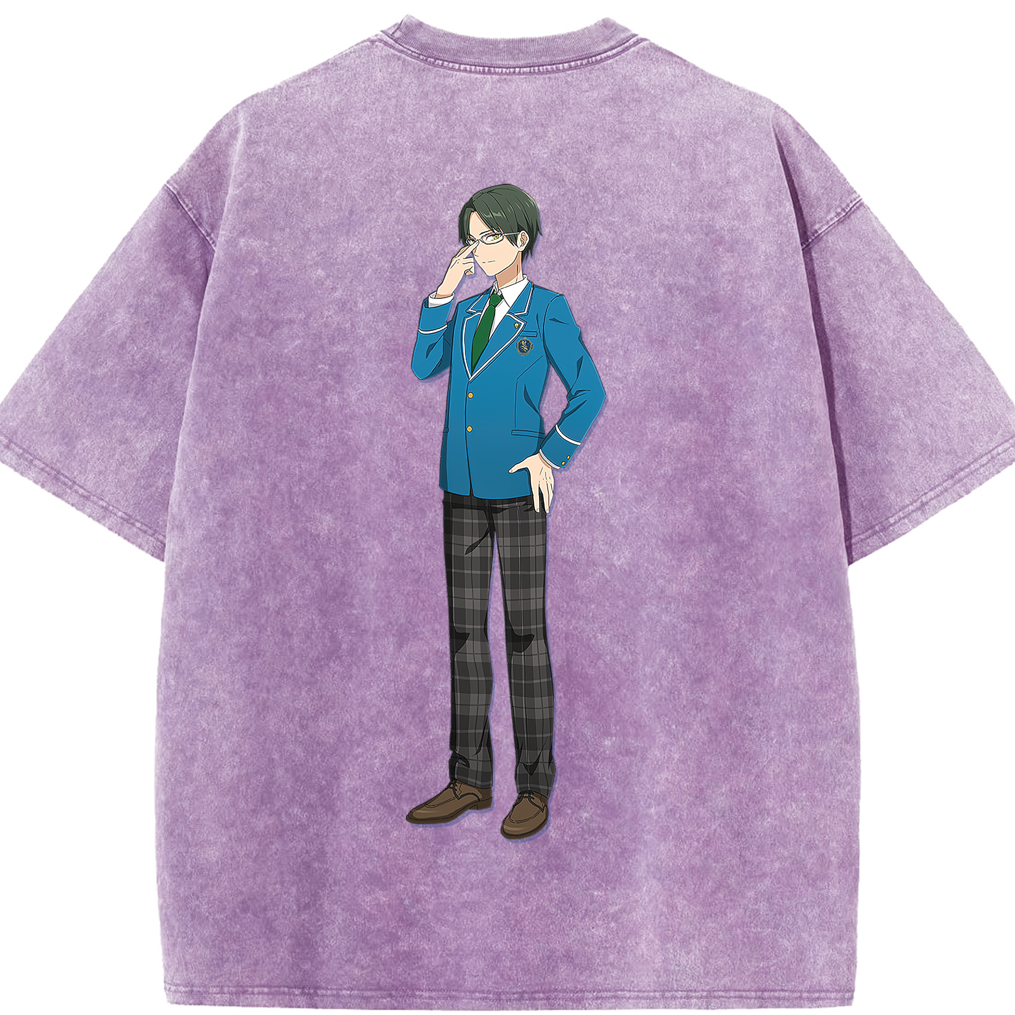 （画像用） あんさんぶるスターズ! Ensemble Stars 綿100% ヴィンテージ風 半袖Tシャツ（背面プリント）