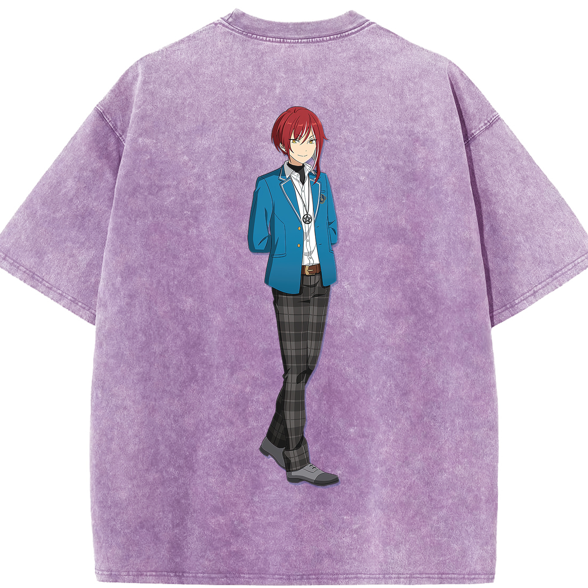 （画像用） あんさんぶるスターズ! Ensemble Stars 綿100% ヴィンテージ風 半袖Tシャツ（背面プリント）