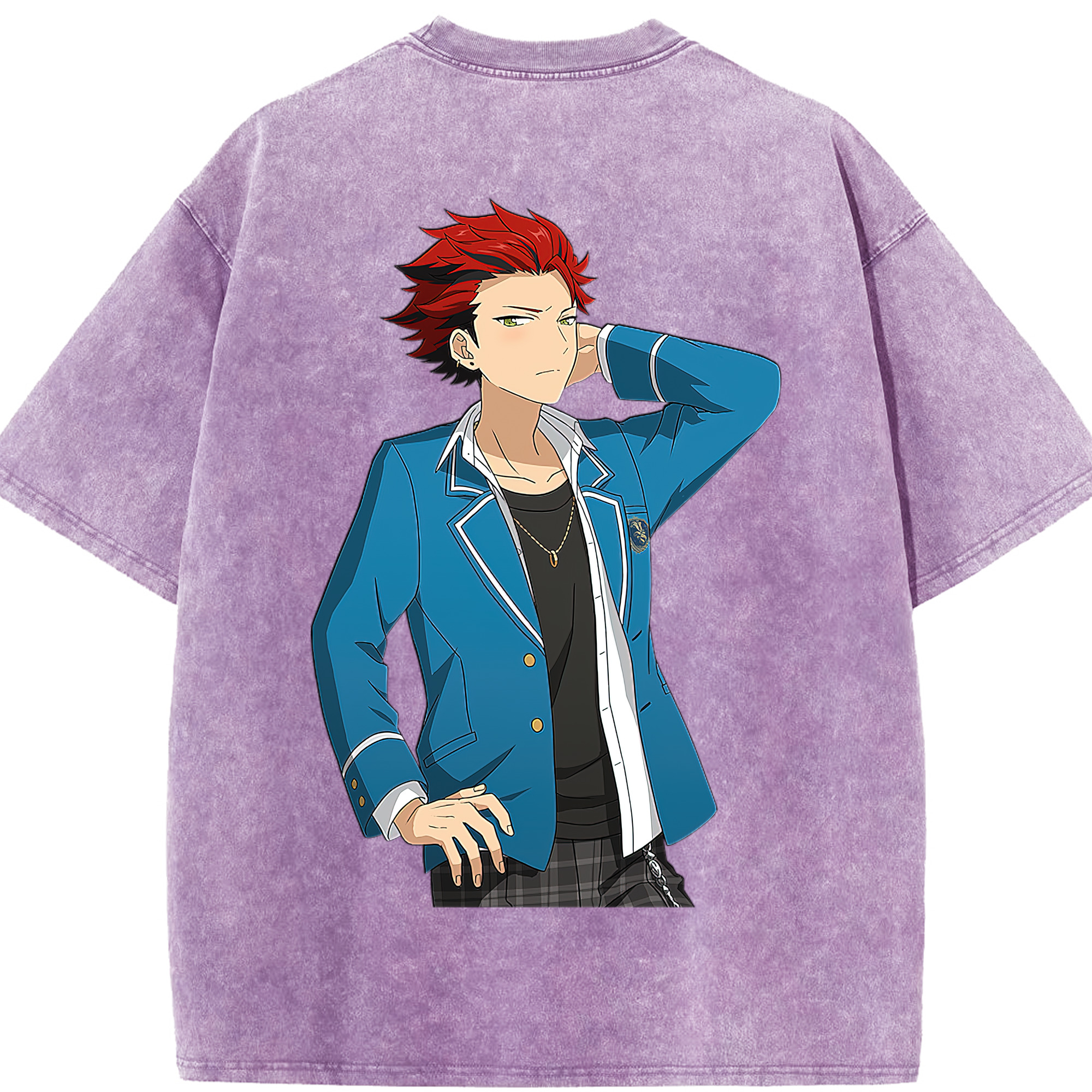 （画像用） あんさんぶるスターズ! Ensemble Stars 綿100% ヴィンテージ風 半袖Tシャツ（背面プリント）
