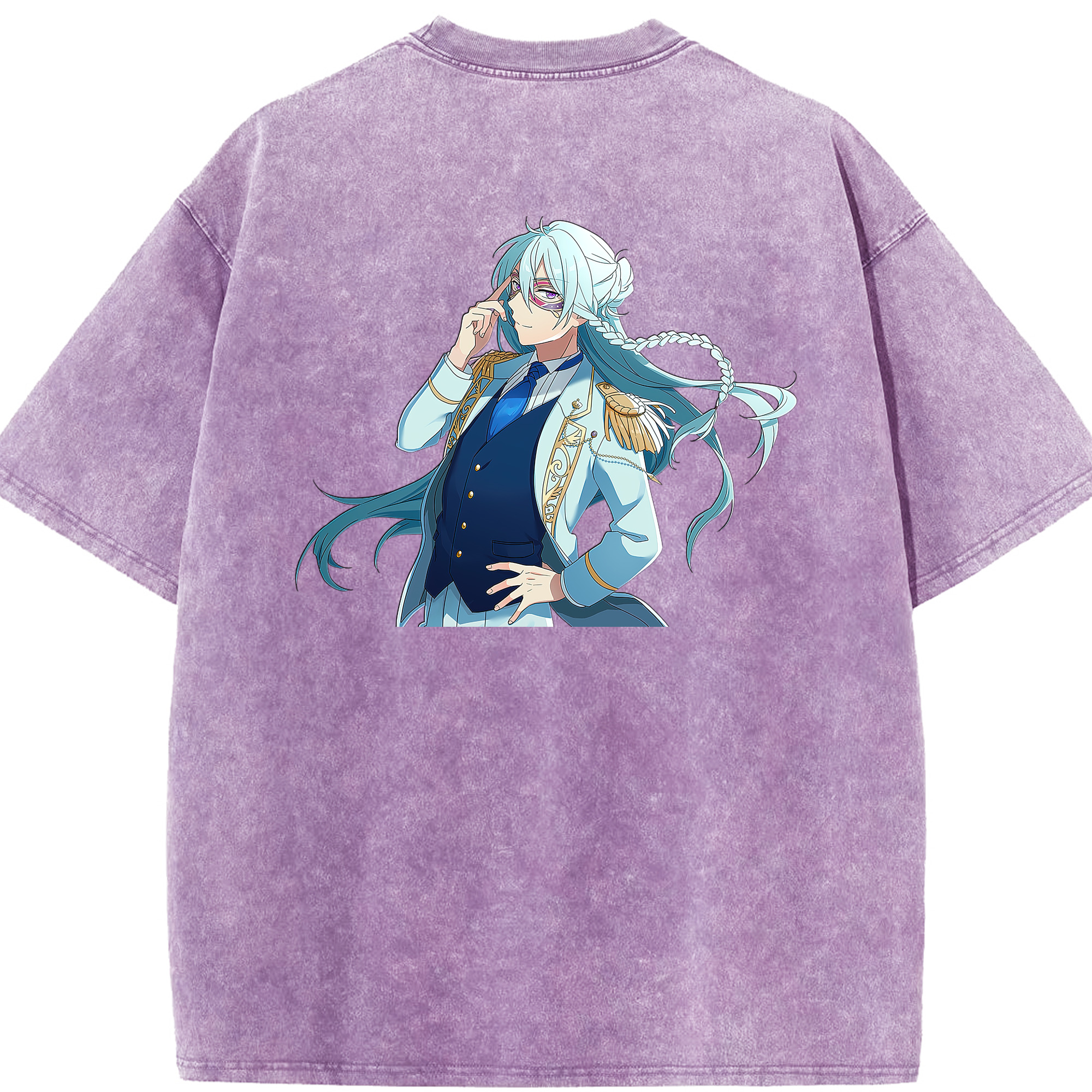 （画像用） あんさんぶるスターズ! Ensemble Stars 綿100% ヴィンテージ風 半袖Tシャツ（背面プリント）