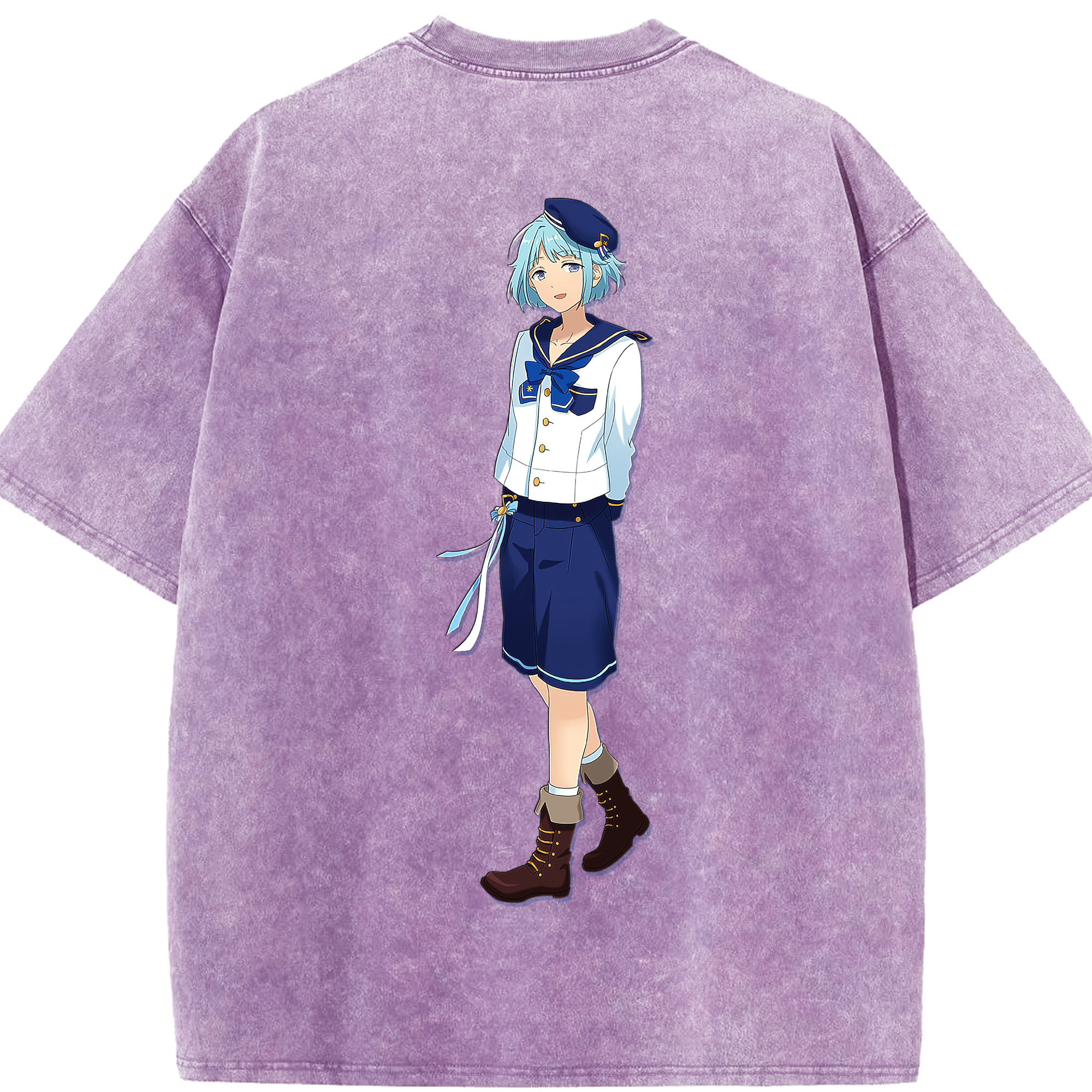 （画像用） あんさんぶるスターズ! Ensemble Stars 綿100% ヴィンテージ風 半袖Tシャツ（背面プリント）