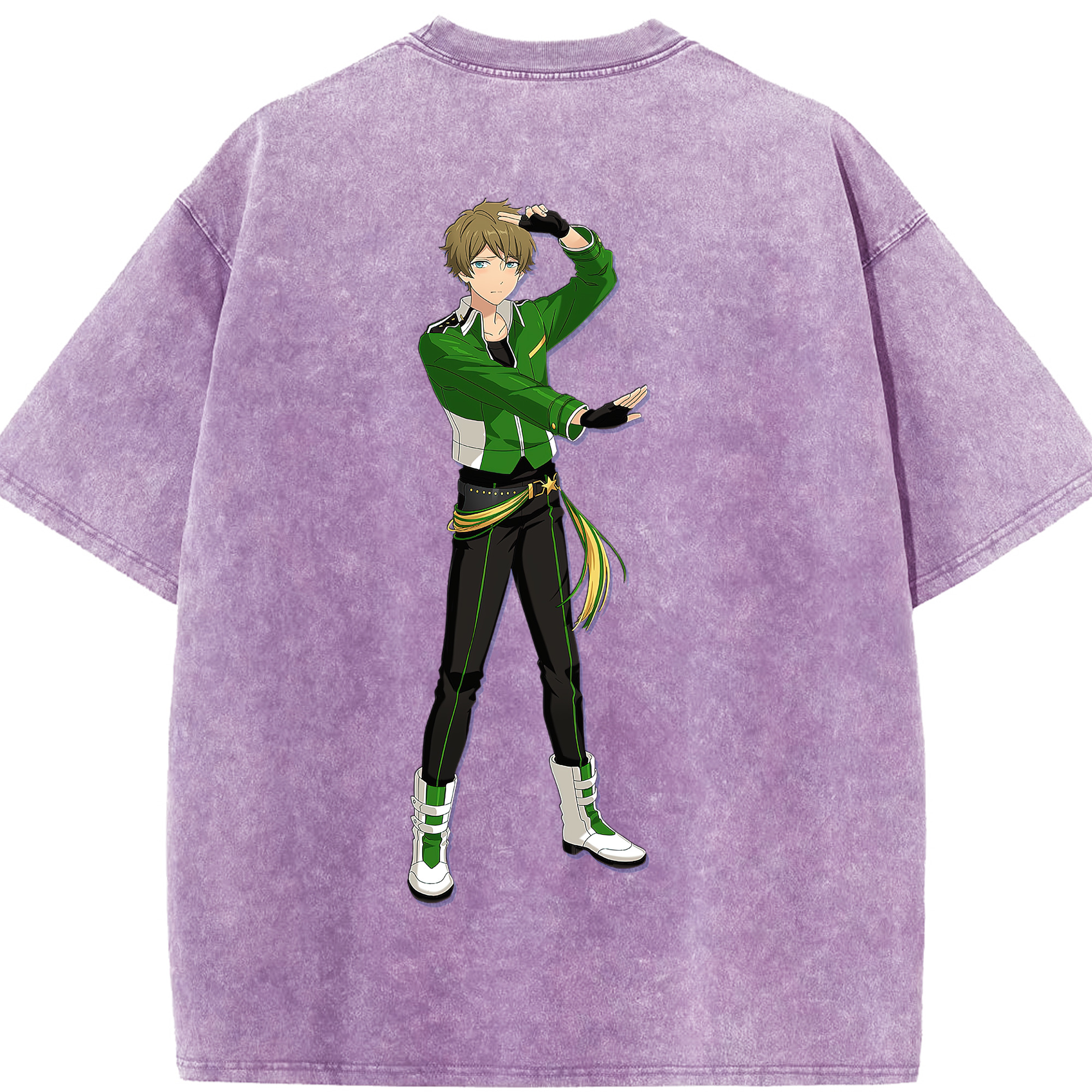 （画像用） あんさんぶるスターズ! Ensemble Stars 綿100% ヴィンテージ風 半袖Tシャツ（背面プリント）