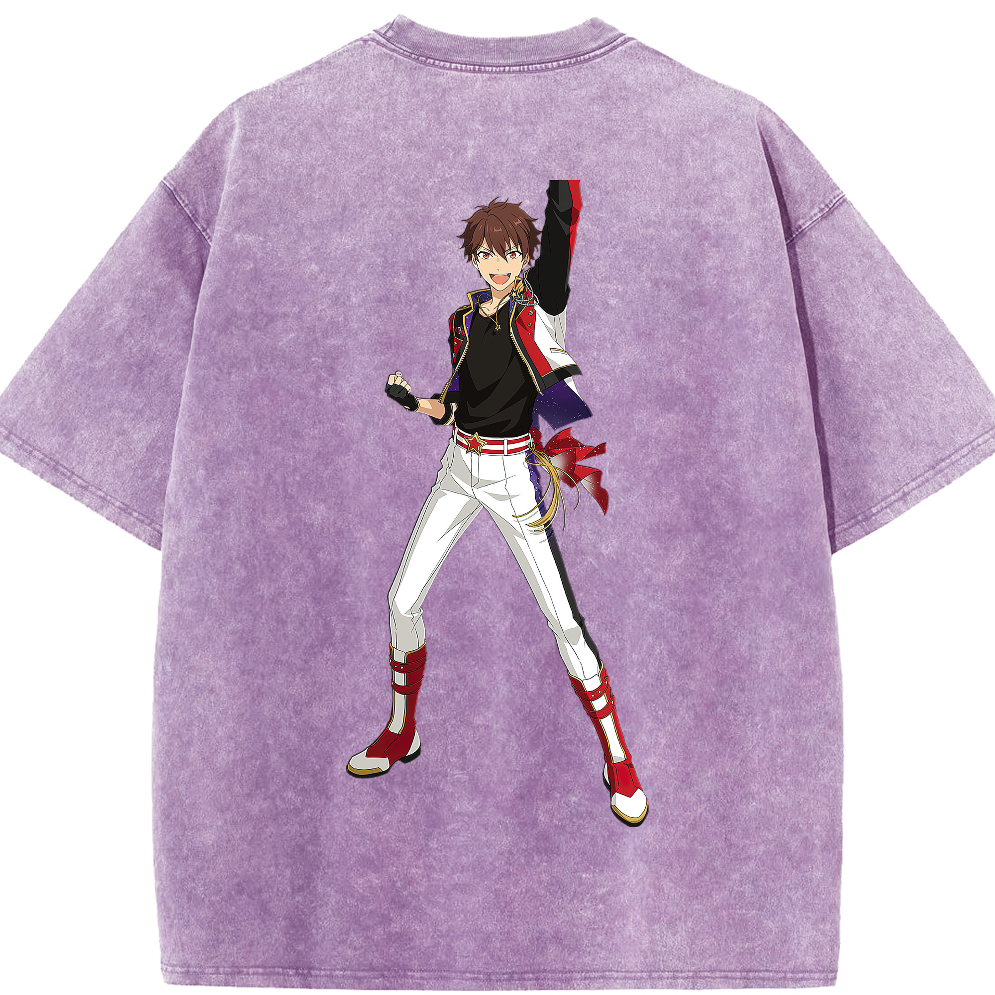 （画像用） あんさんぶるスターズ! Ensemble Stars 綿100% ヴィンテージ風 半袖Tシャツ（背面プリント）