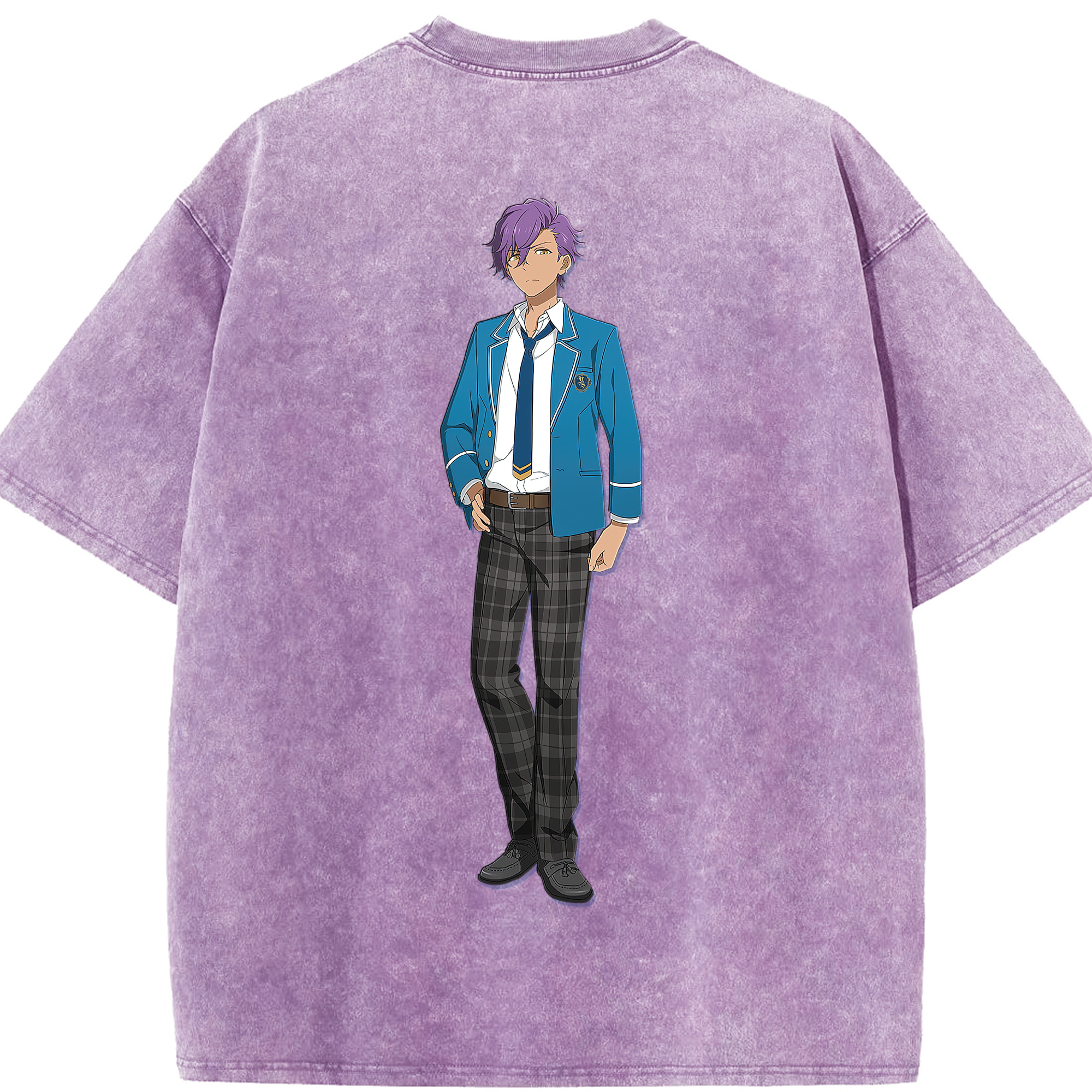 （画像用） あんさんぶるスターズ! Ensemble Stars 綿100% ヴィンテージ風 半袖Tシャツ（背面プリント）
