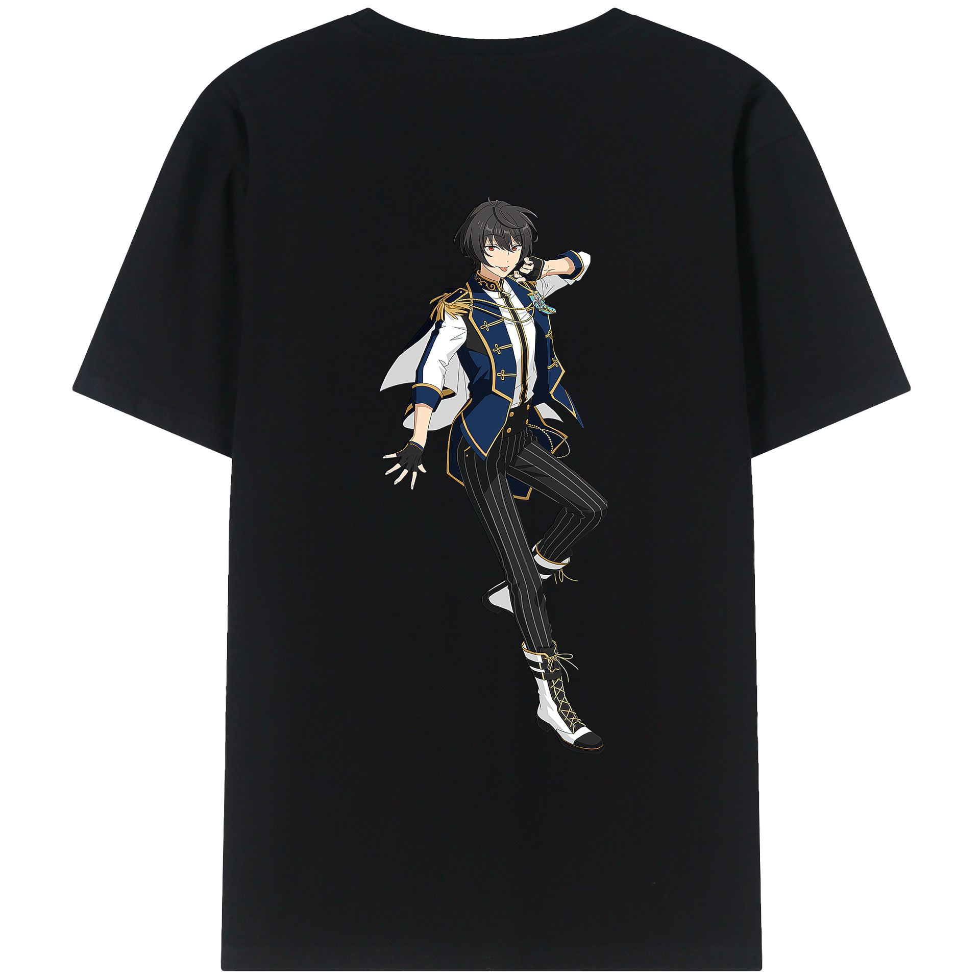 （画像用） あんさんぶるスターズ! Ensemble Stars 綿100％ メンズ半袖Tシャツ（バックプリント） 通気性