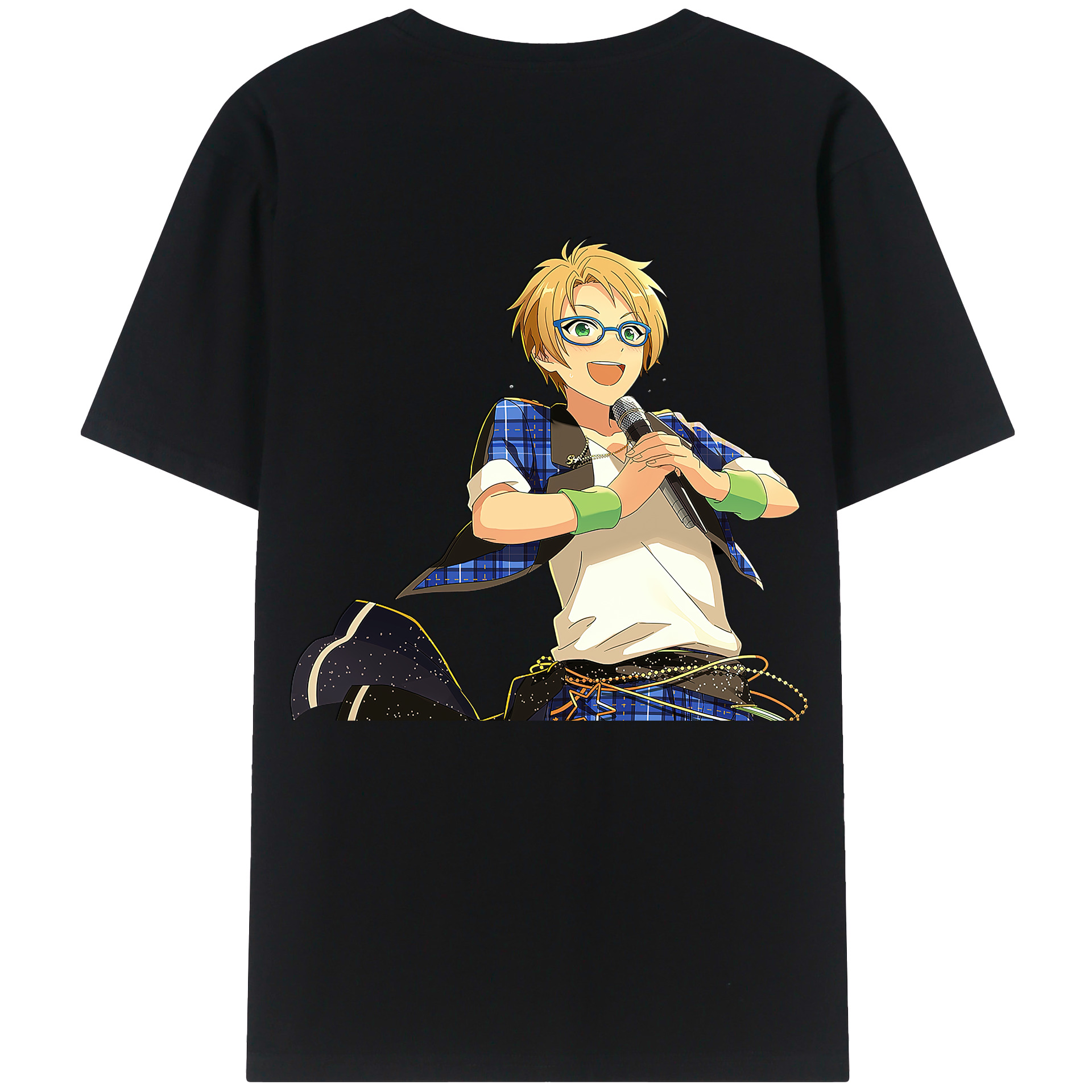 （画像用） あんさんぶるスターズ! Ensemble Stars 綿100％ メンズ半袖Tシャツ（バックプリント） 通気性