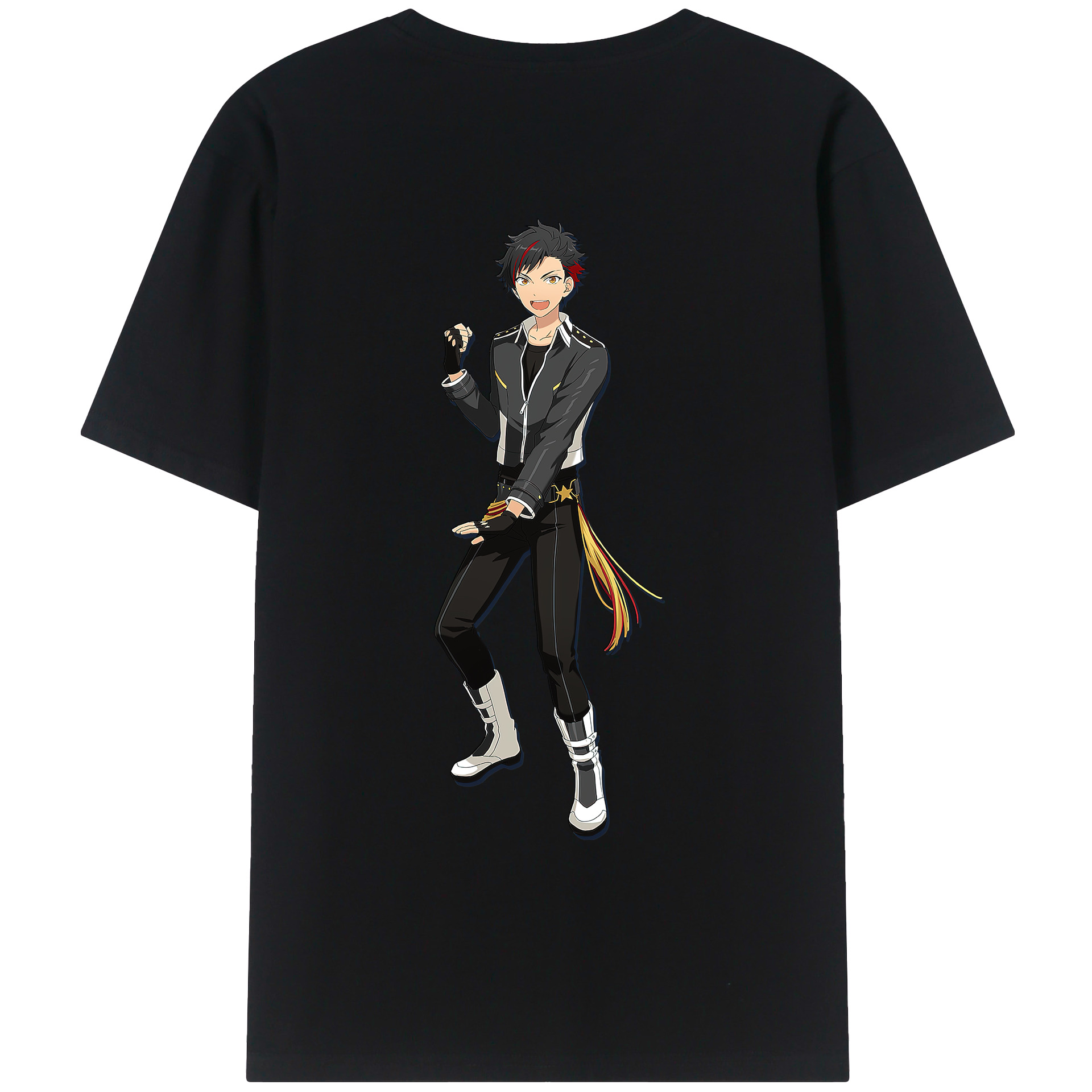 （画像用） あんさんぶるスターズ! Ensemble Stars 綿100％ メンズ半袖Tシャツ（バックプリント） 通気性